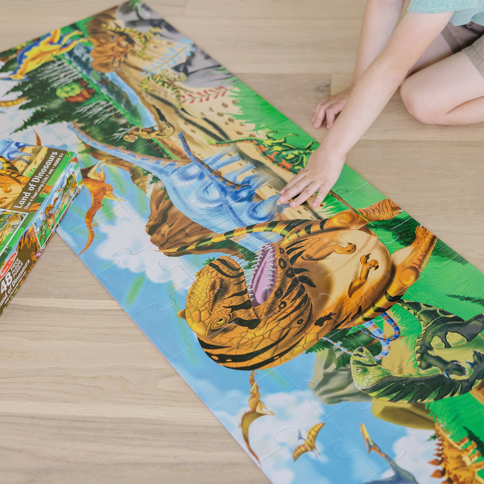 Melissa & Doug Land of Dinosaurs Floor Puzzle - 48 Pieces - Image 4