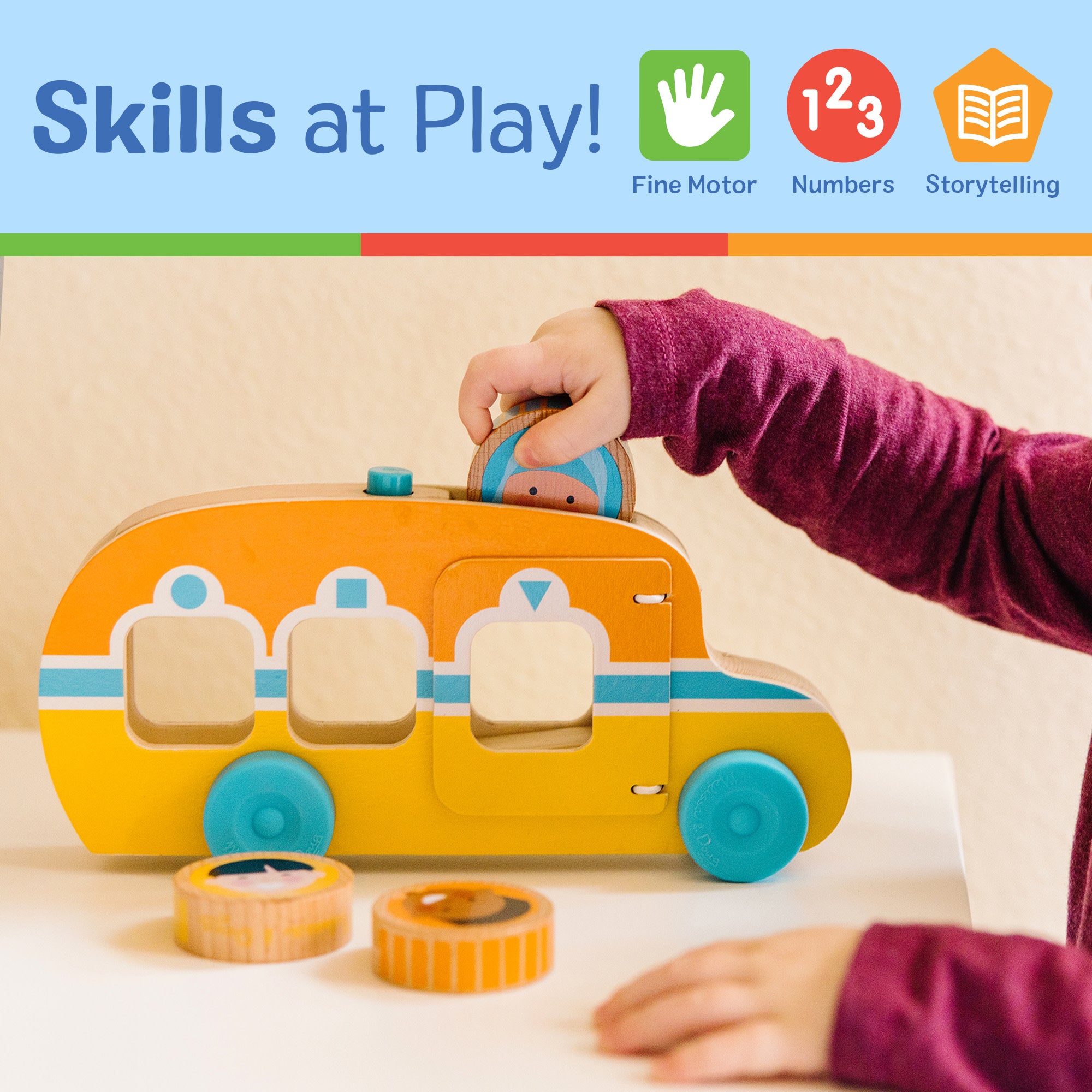Melissa & Doug GO Tots Roll & Ride Bus - Image 5
