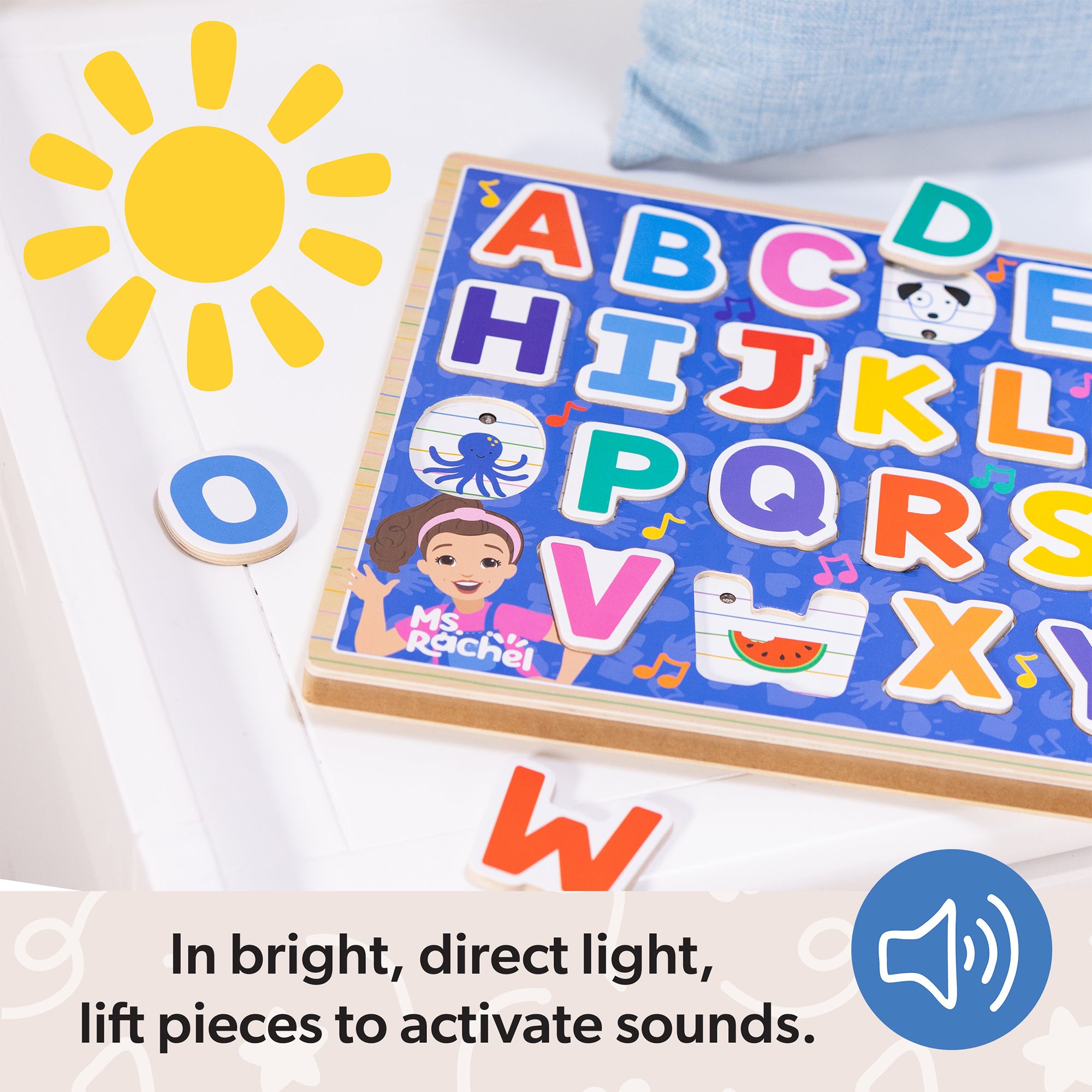 Melissa & Doug Ms. Rachel? Wooden Phonics Alphabet Sound Puzzle - 26 Pieces - Image 2