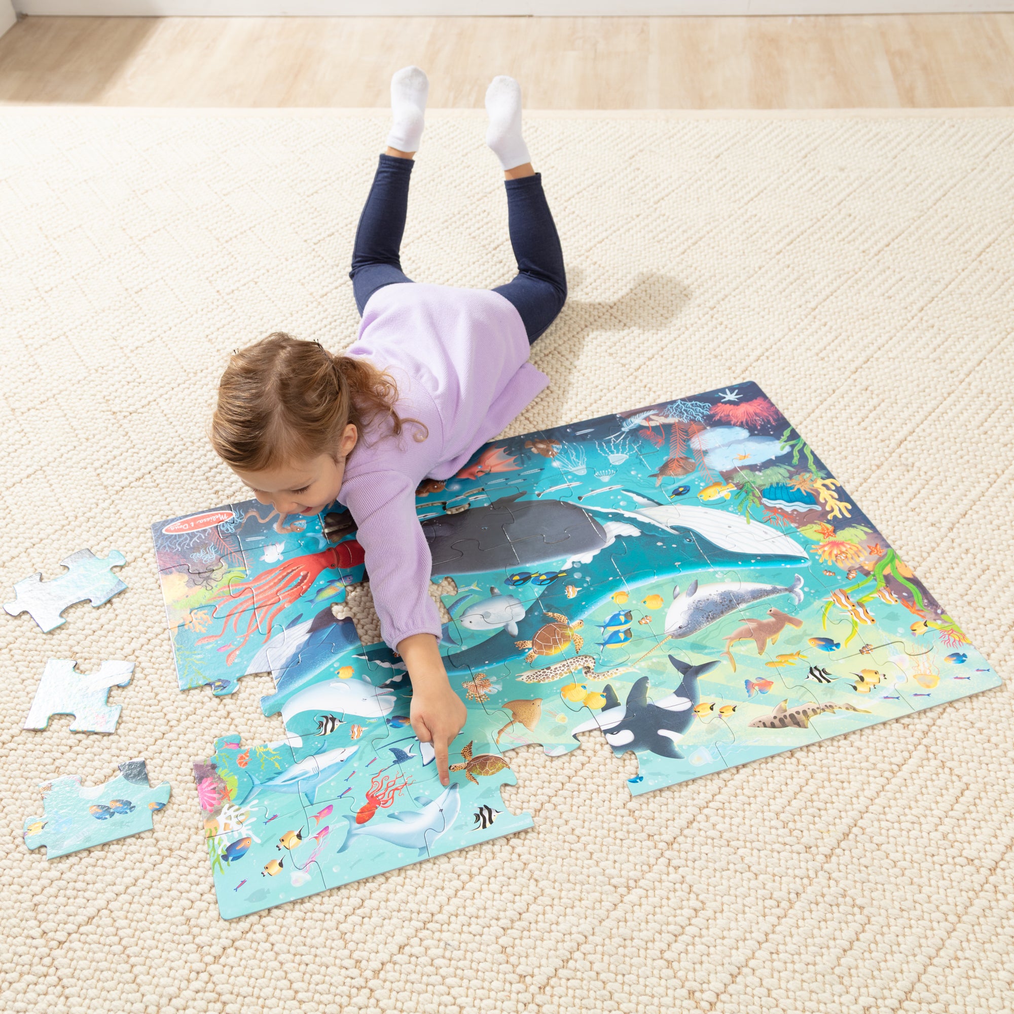 Melissa & Doug Underwater Floor Puzzle - 48 Pieces - Image 7