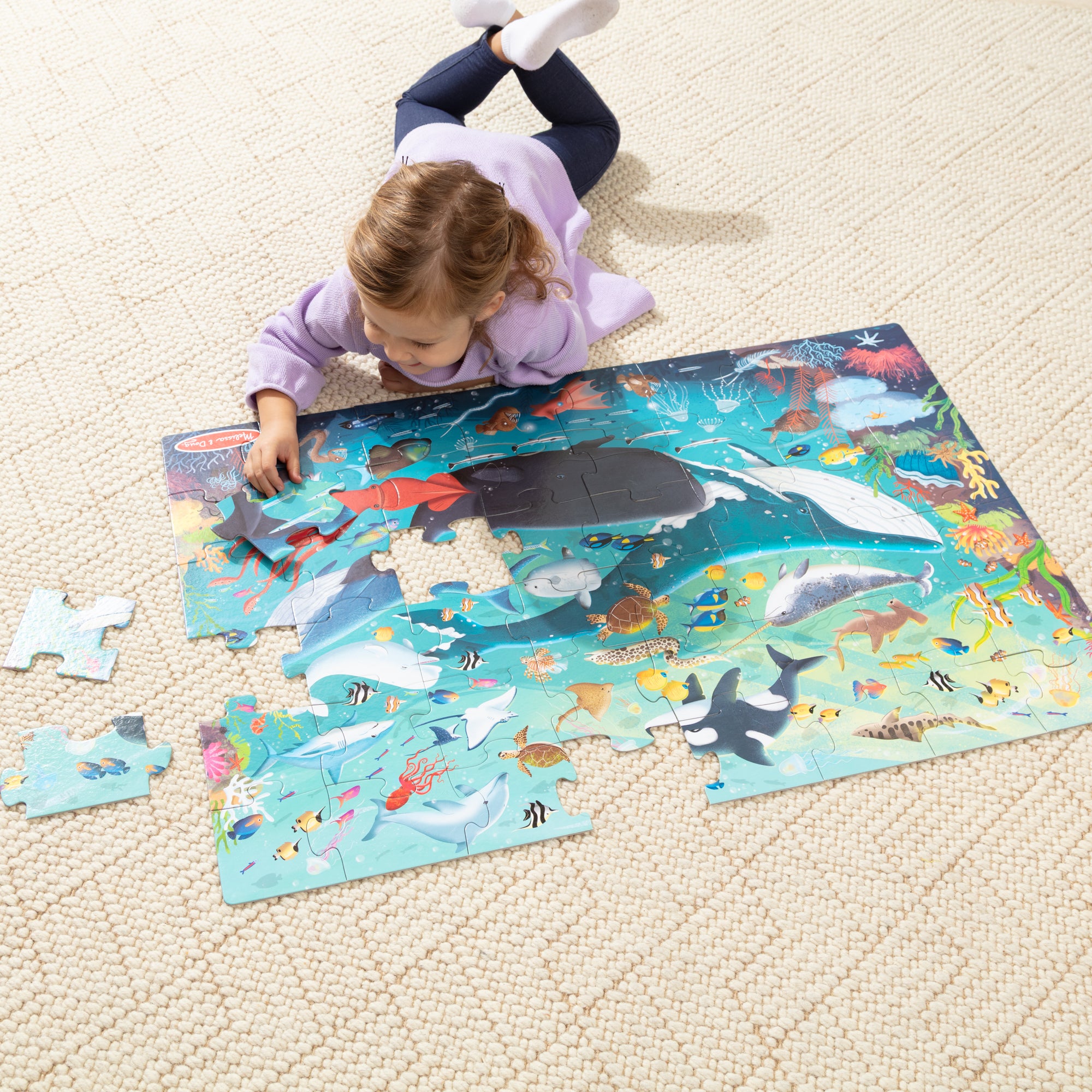Melissa & Doug Underwater Floor Puzzle - 48 Pieces - Image 6