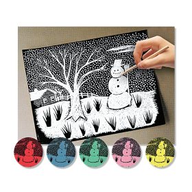 Melissa & Doug Scratch Art Paper - Solid Color Assortment (60 sheets)