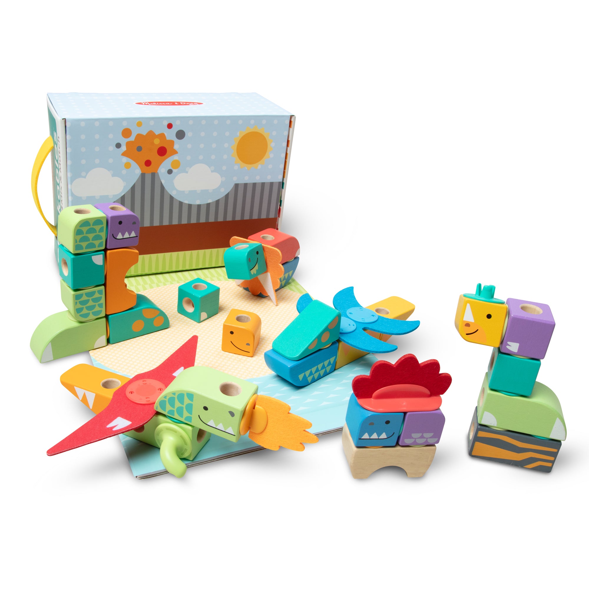 Melissa & Doug Blockables? Dinosaur Play Set - Image 4