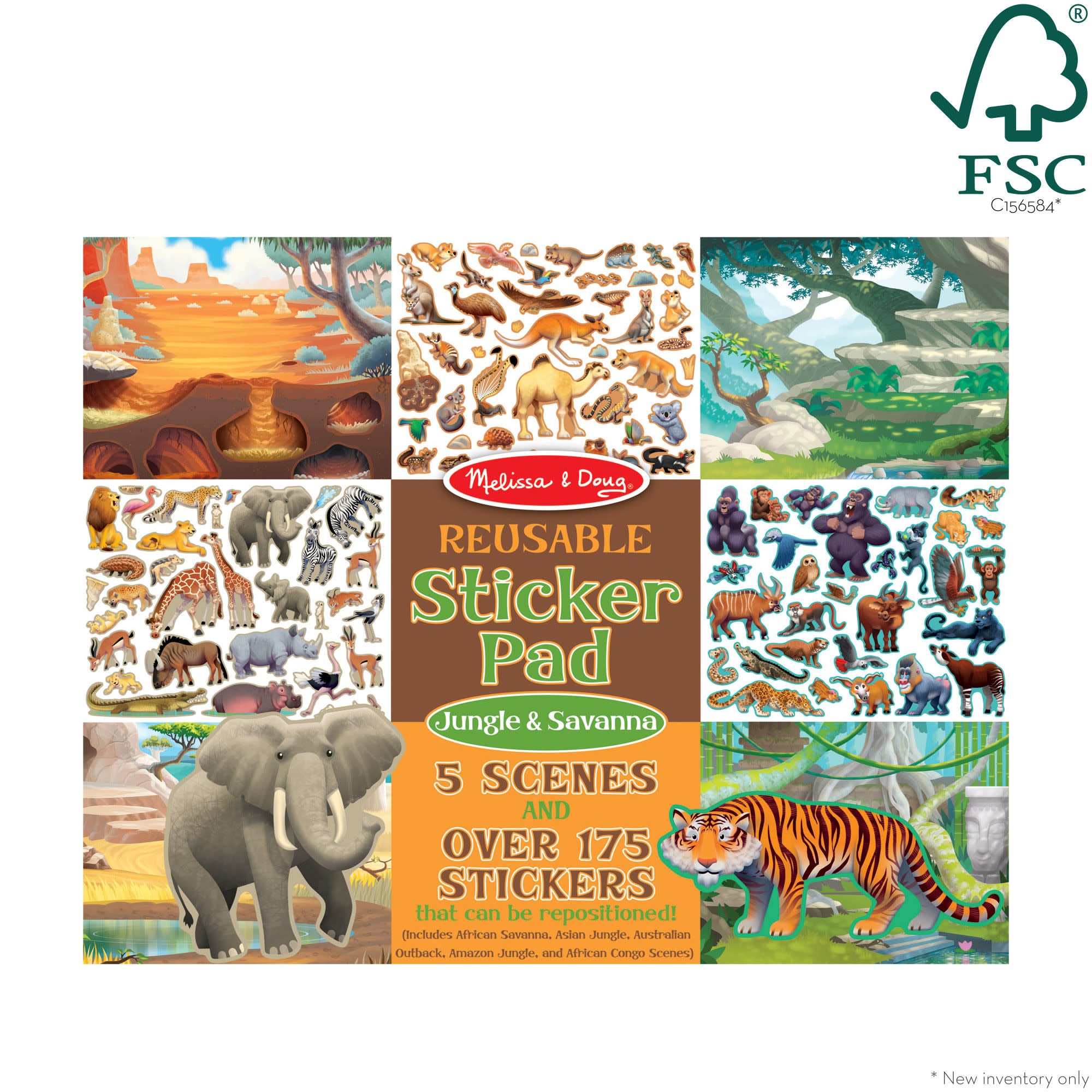Melissa & Doug Reusable Sticker Pad - Jungle and Savanna - Image 10
