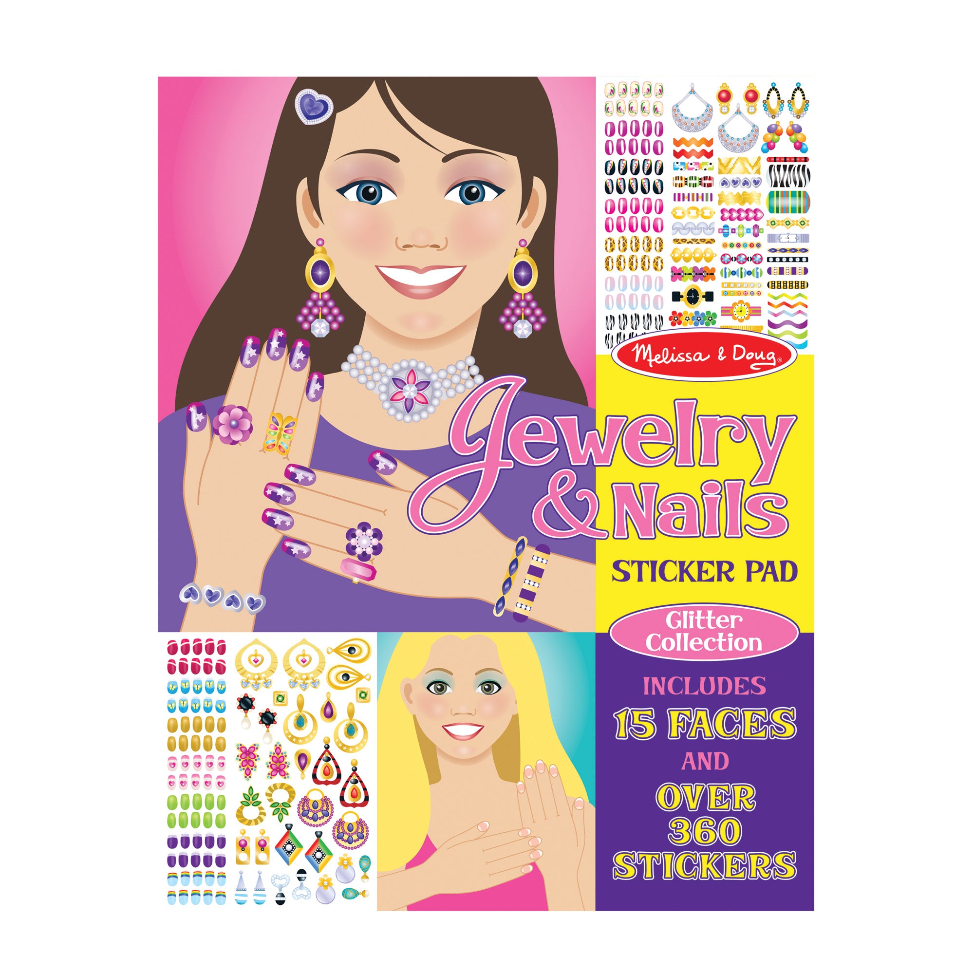 Melissa & Doug Sticker Pad - Jewelry & Nails Glitter Collection