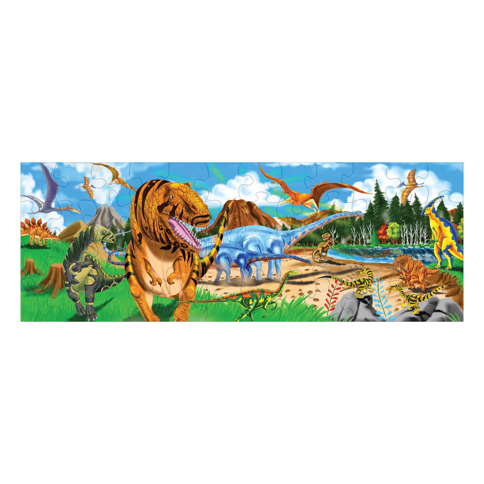 Melissa & Doug Land of Dinosaurs Floor Puzzle - 48 Pieces - Image 8