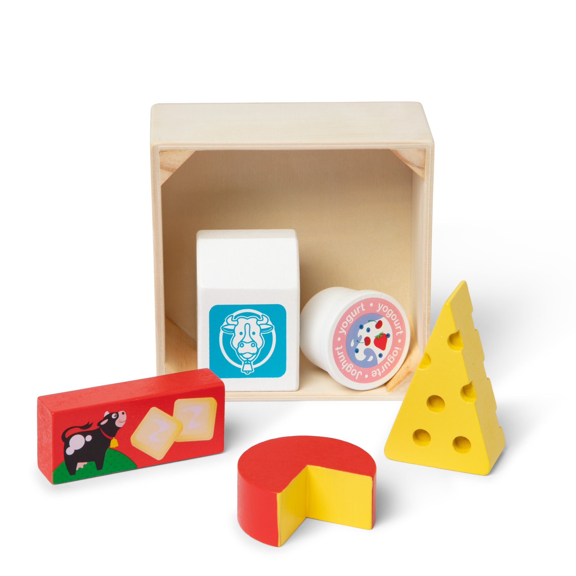 Melissa & Doug Wooden Food Groups Play Set - Dairy - Image 3