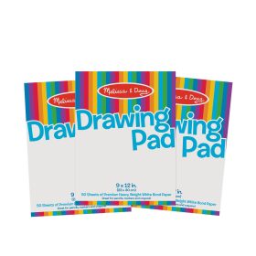 Melissa & Doug Drawing Paper Pad (50 Sheets, 9 x 12 Inches) 3-Pack