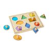 Melissa & Doug Geometric Shapes Deluxe Jumbo Peg Puzzle - 8 Pieces