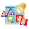 Melissa & Doug Ms. Rachel? Wooden Peek-a-Boo Jumbo Peg Puzzle ?C 4 Pieces