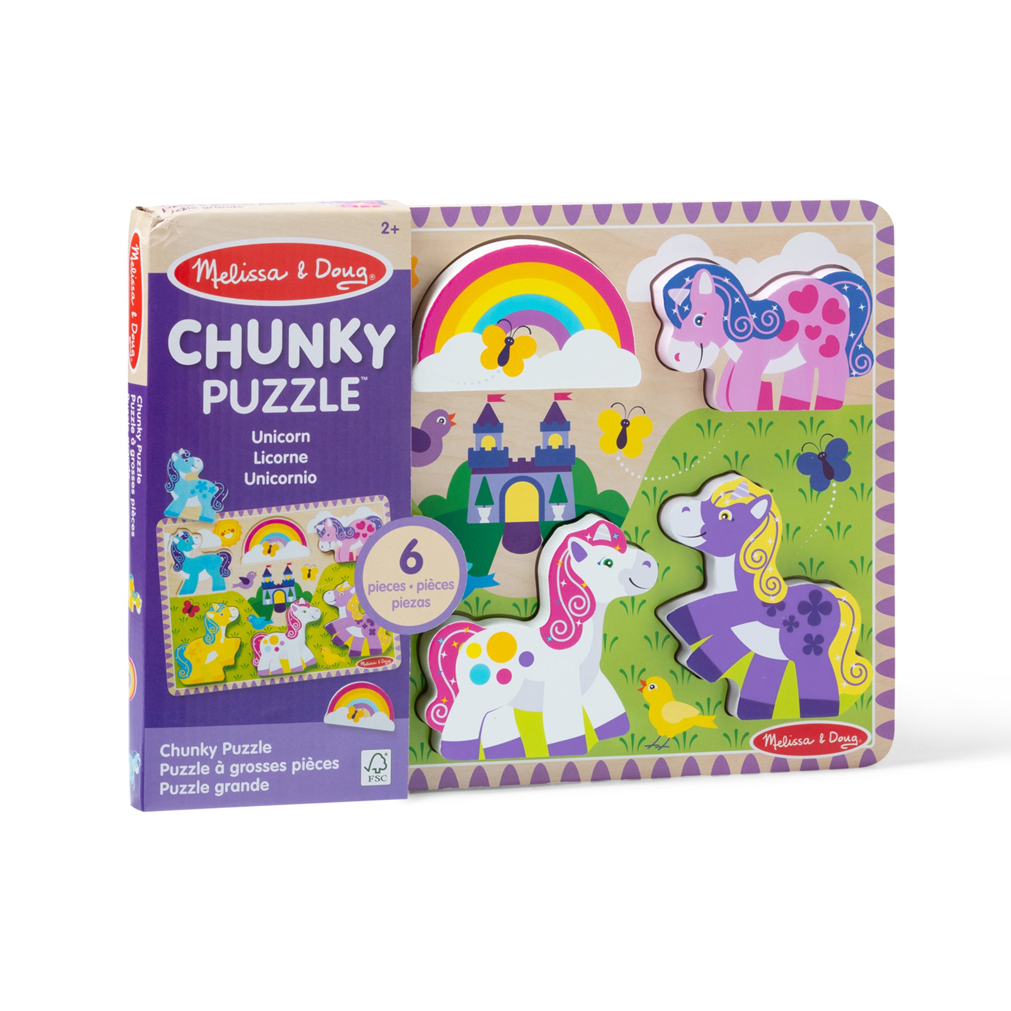 Melissa & Doug Unicorn Chunky Puzzle ?C 6 Pieces - Image 3