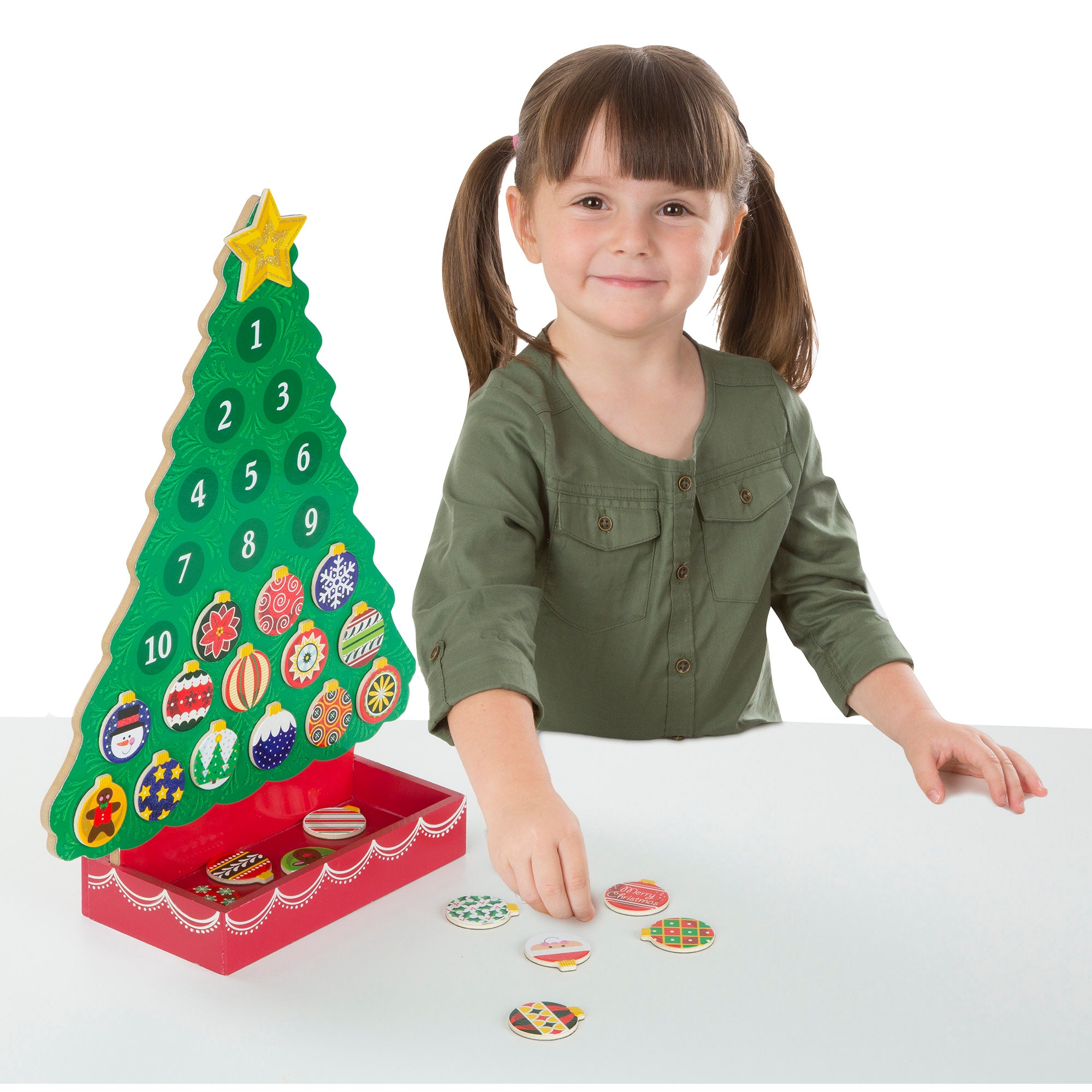 Melissa & Doug Countdown to Christmas Wooden Seasonal Calendar - Image 8