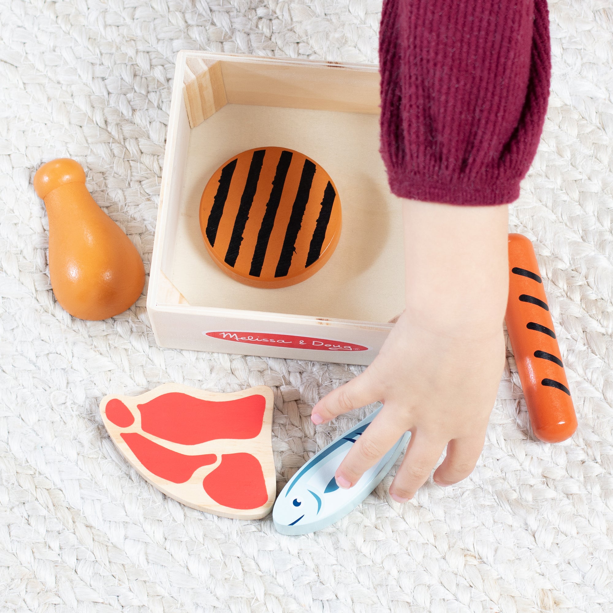 Melissa & Doug Wooden Food Groups Play Set - Protein - Image 7