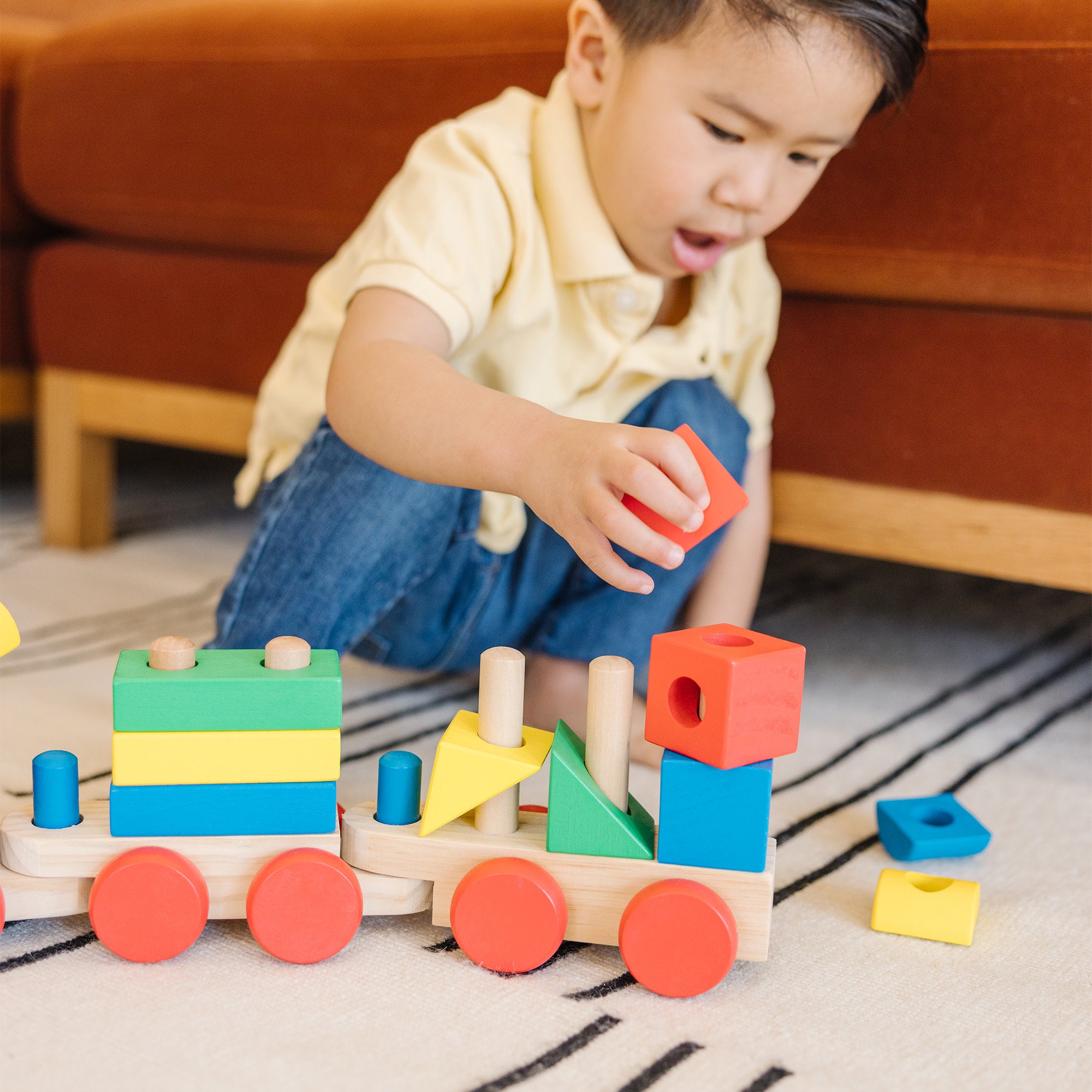 Melissa & Doug Stacking Train Toddler Toy - Image 6