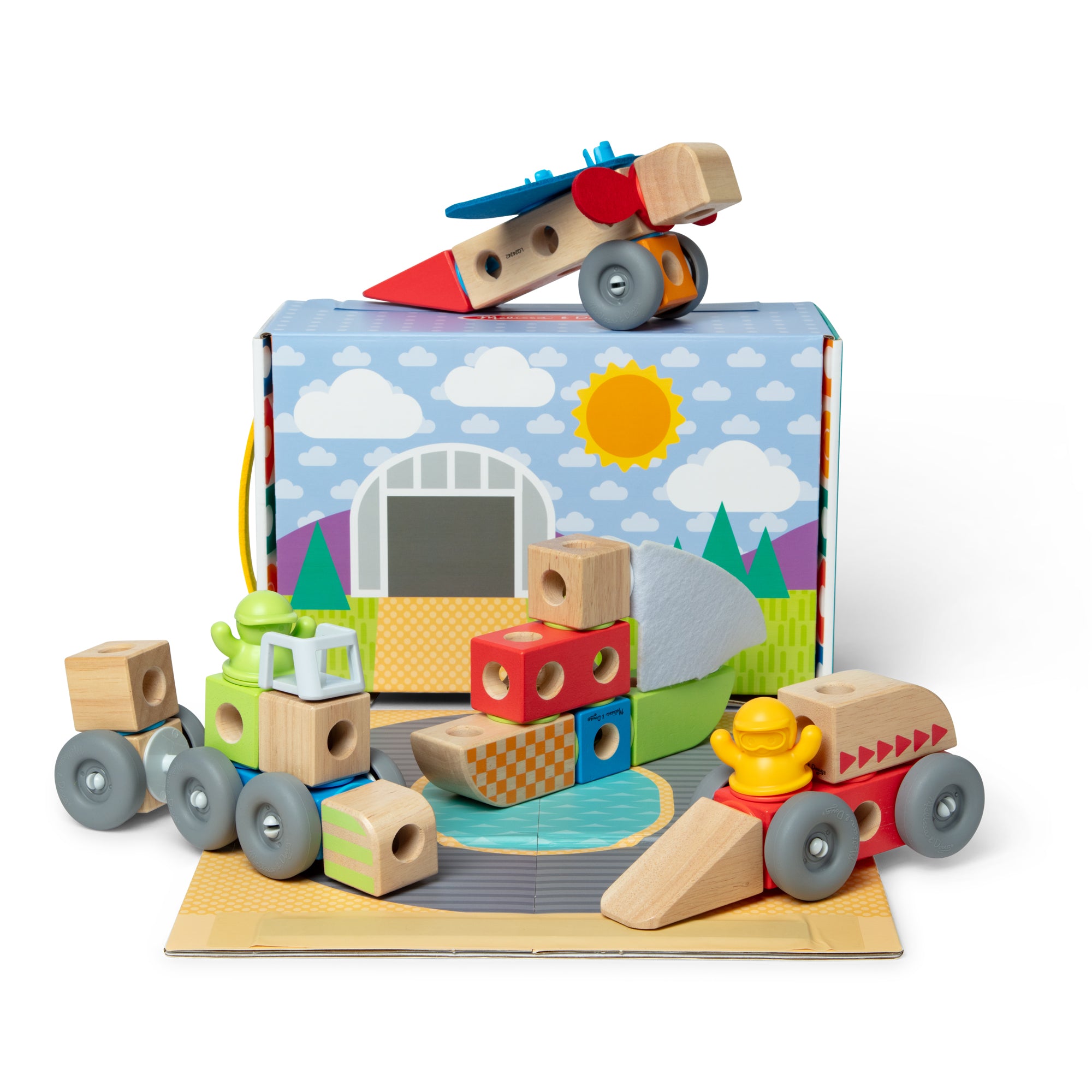 Melissa & Doug Blockables? Vehicles Play Set