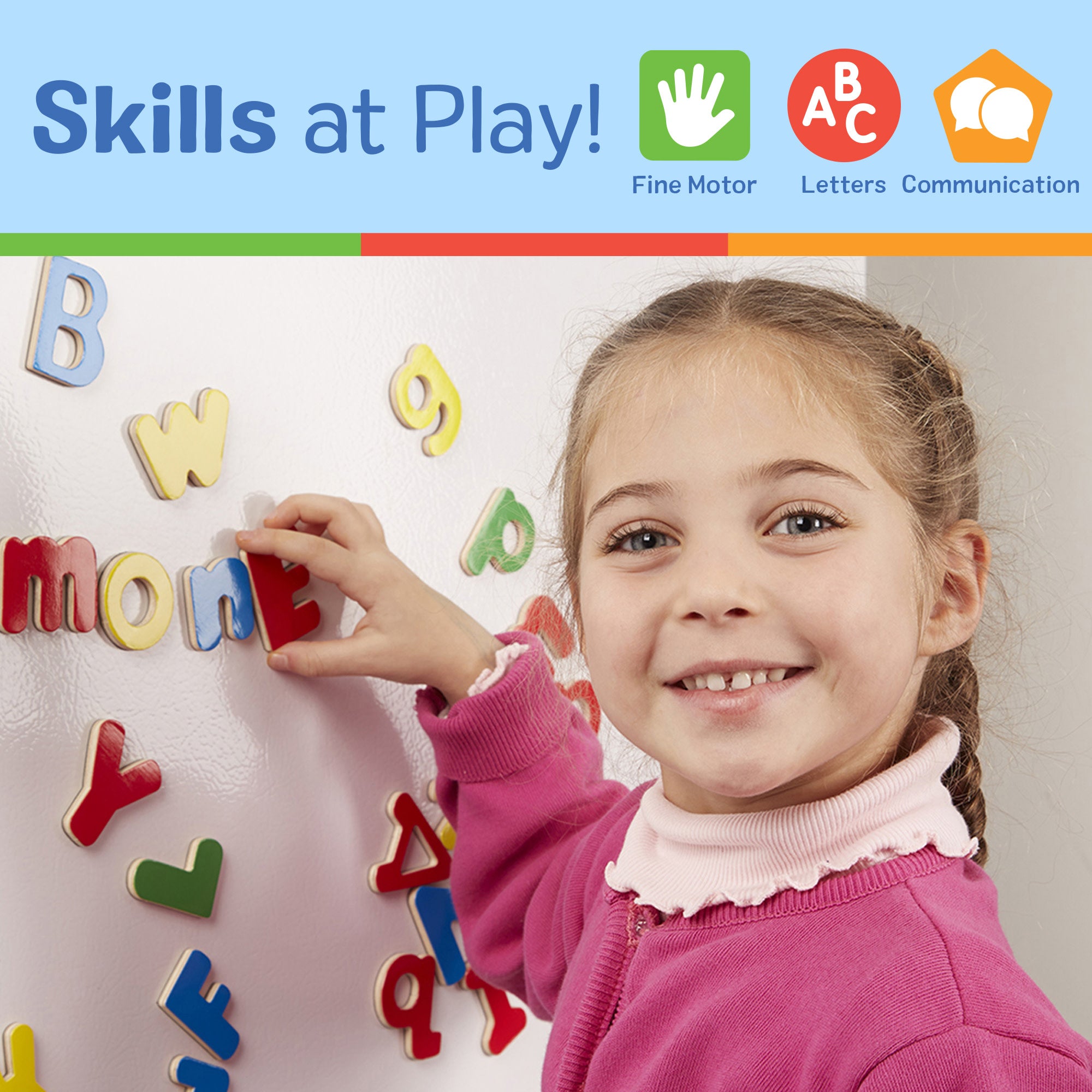 Melissa & Doug Wooden Letter Alphabet Magnets - Image 5