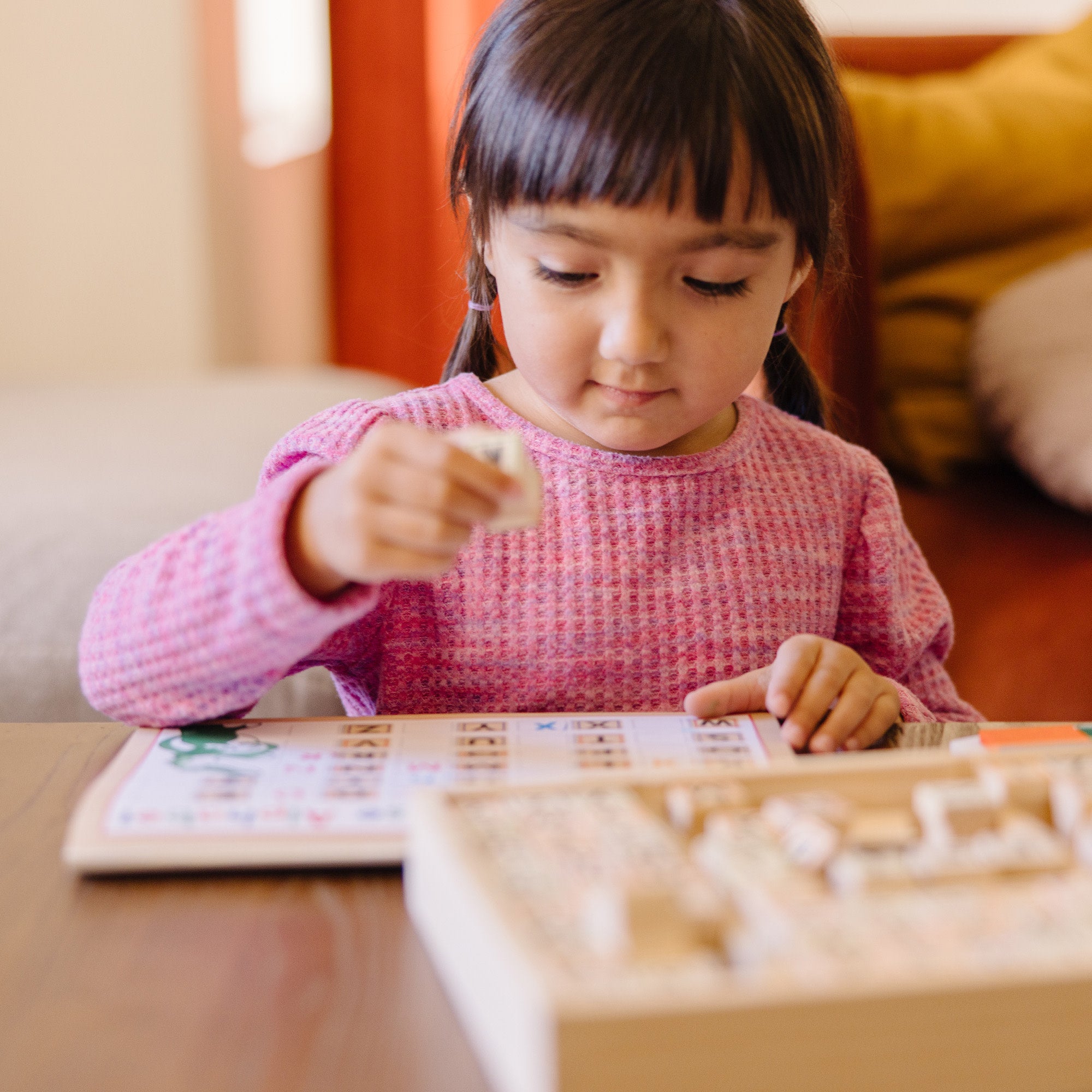 Melissa & Doug Deluxe Wooden Stamp Set - ABCs 123s - Image 6