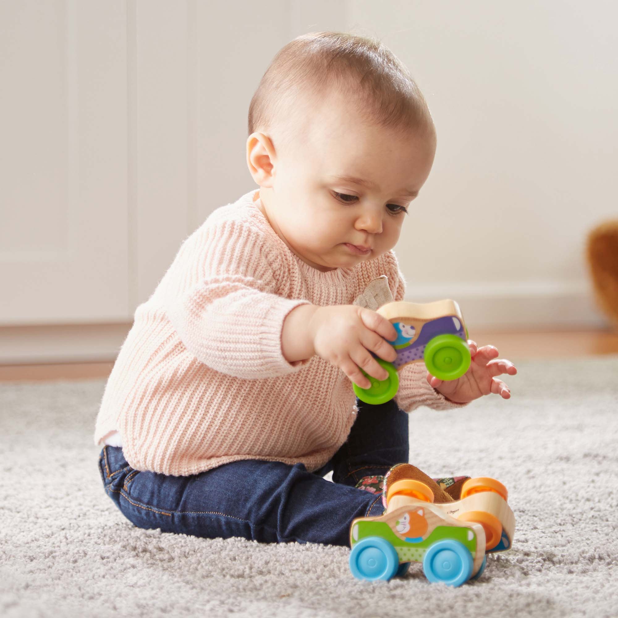Melissa & Doug Wooden Animal Stacking Cars - Image 2