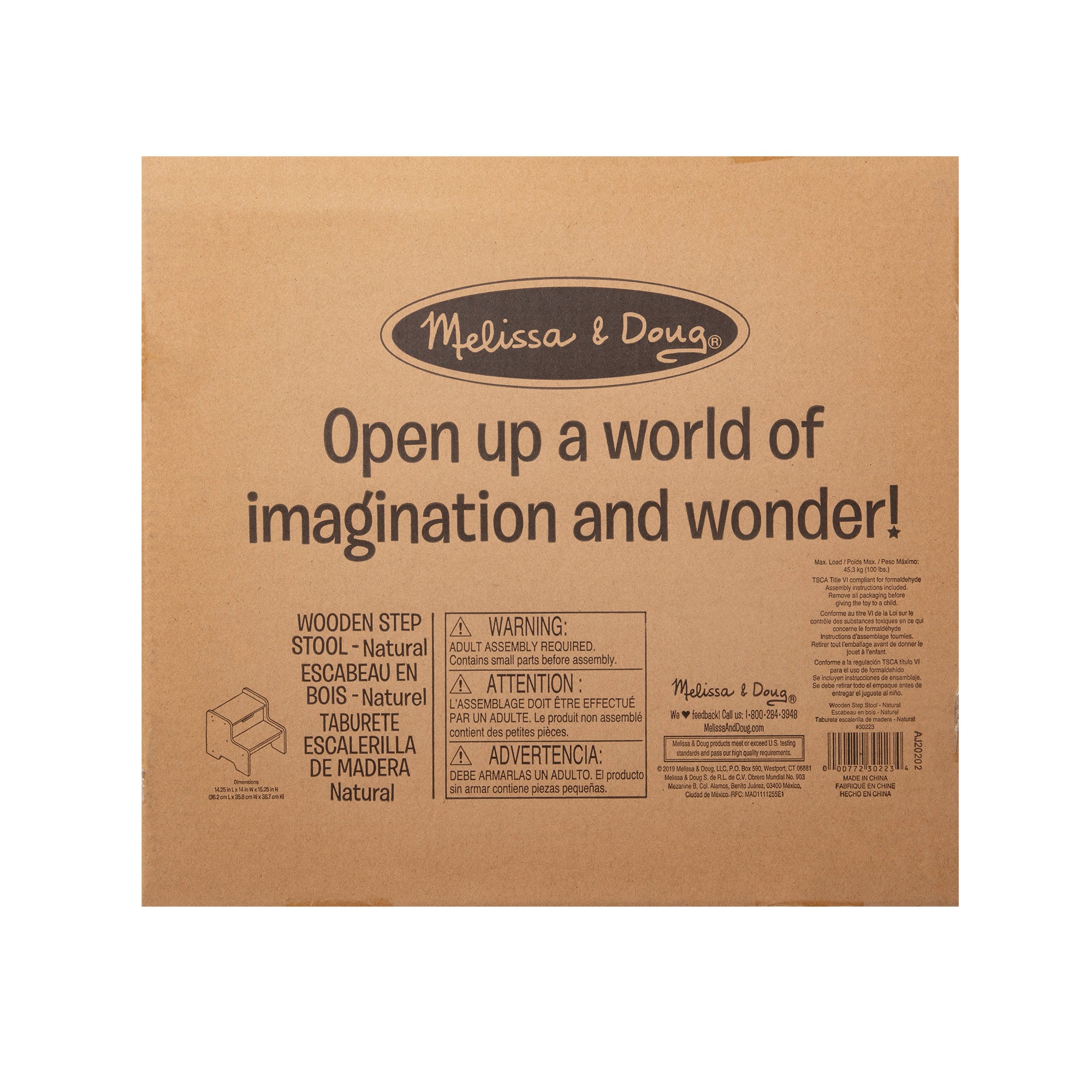 Melissa & Doug Wooden Step Stool - Natural - Image 3