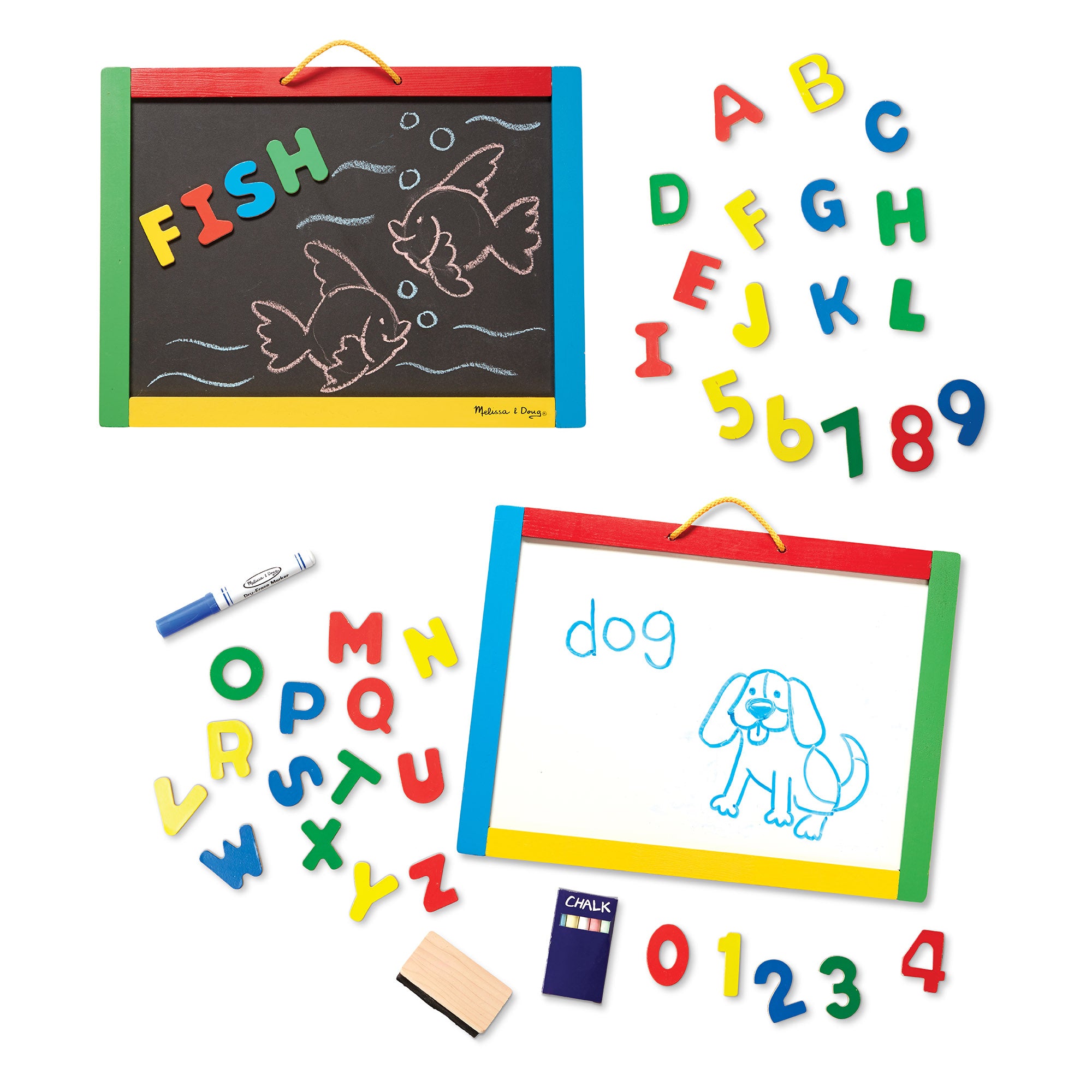 Melissa & Doug Magnetic Chalkboard & Dry-Erase Board (Uppercase) - Image 9