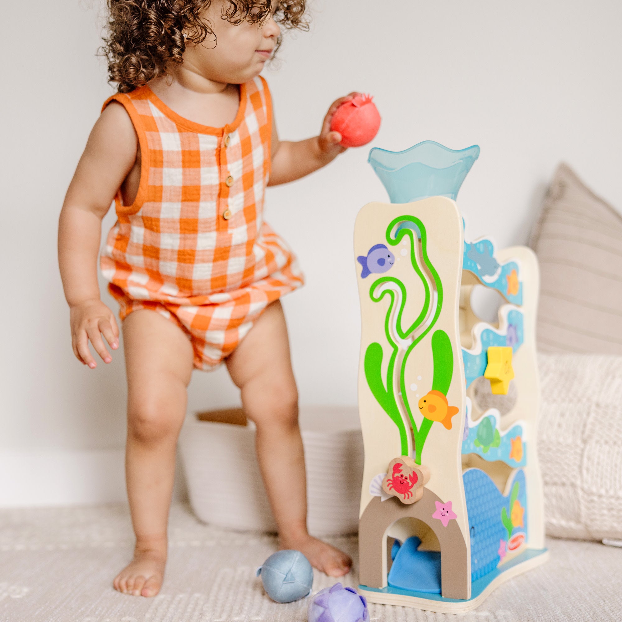 Melissa & Doug Rollables Wooden Ocean Slide - Image 8