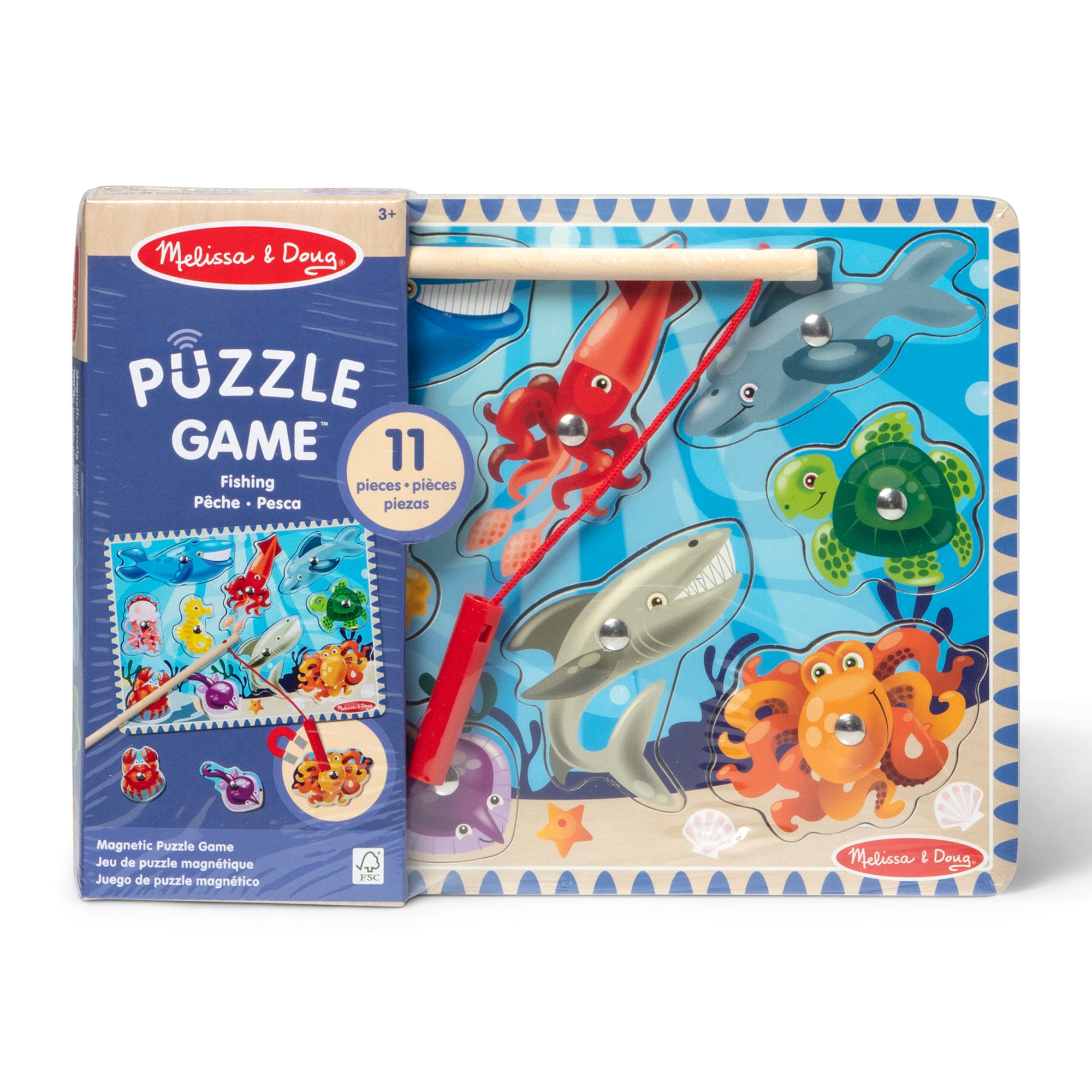 Melissa & Doug Fishing Magnetic Puzzle Game - 10 Pieces - Image 3
