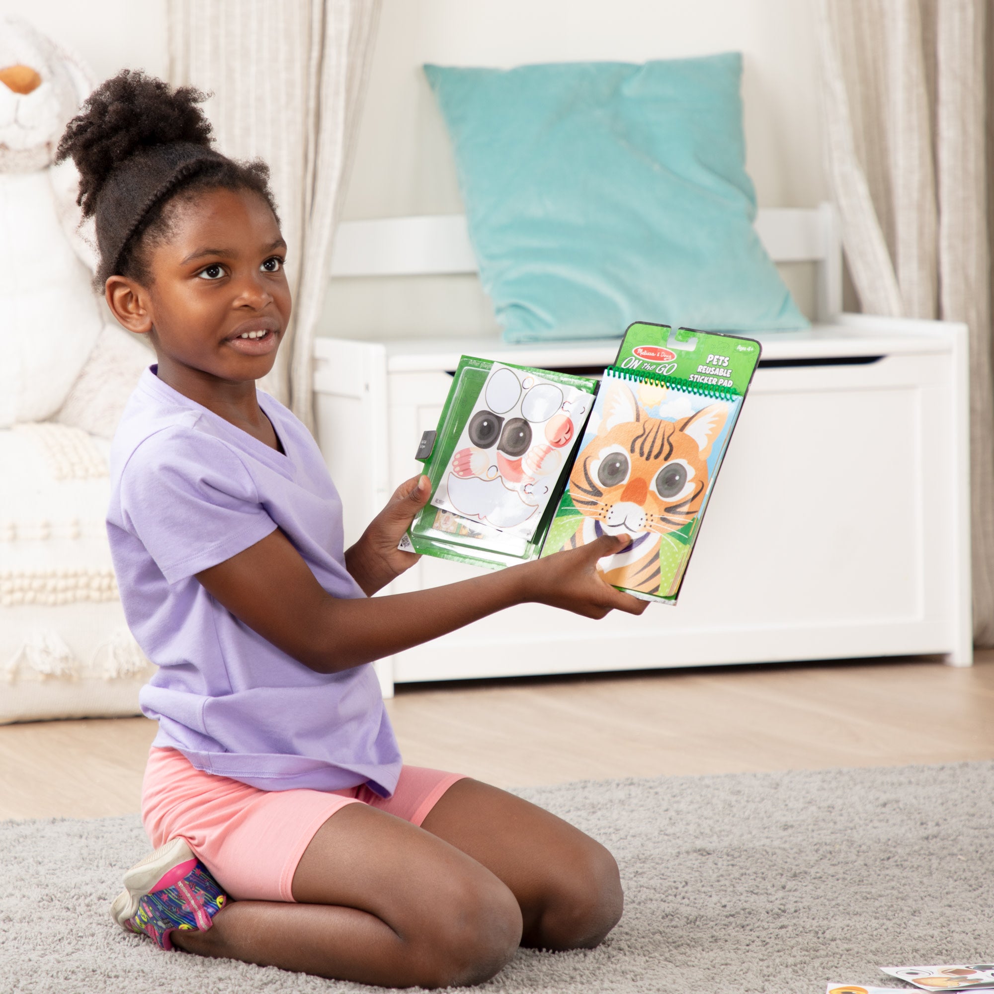 Melissa & Doug Make-a-Face ?C Pets Reusable Sticker Pad ?C On the Go Travel Activity - Image 5