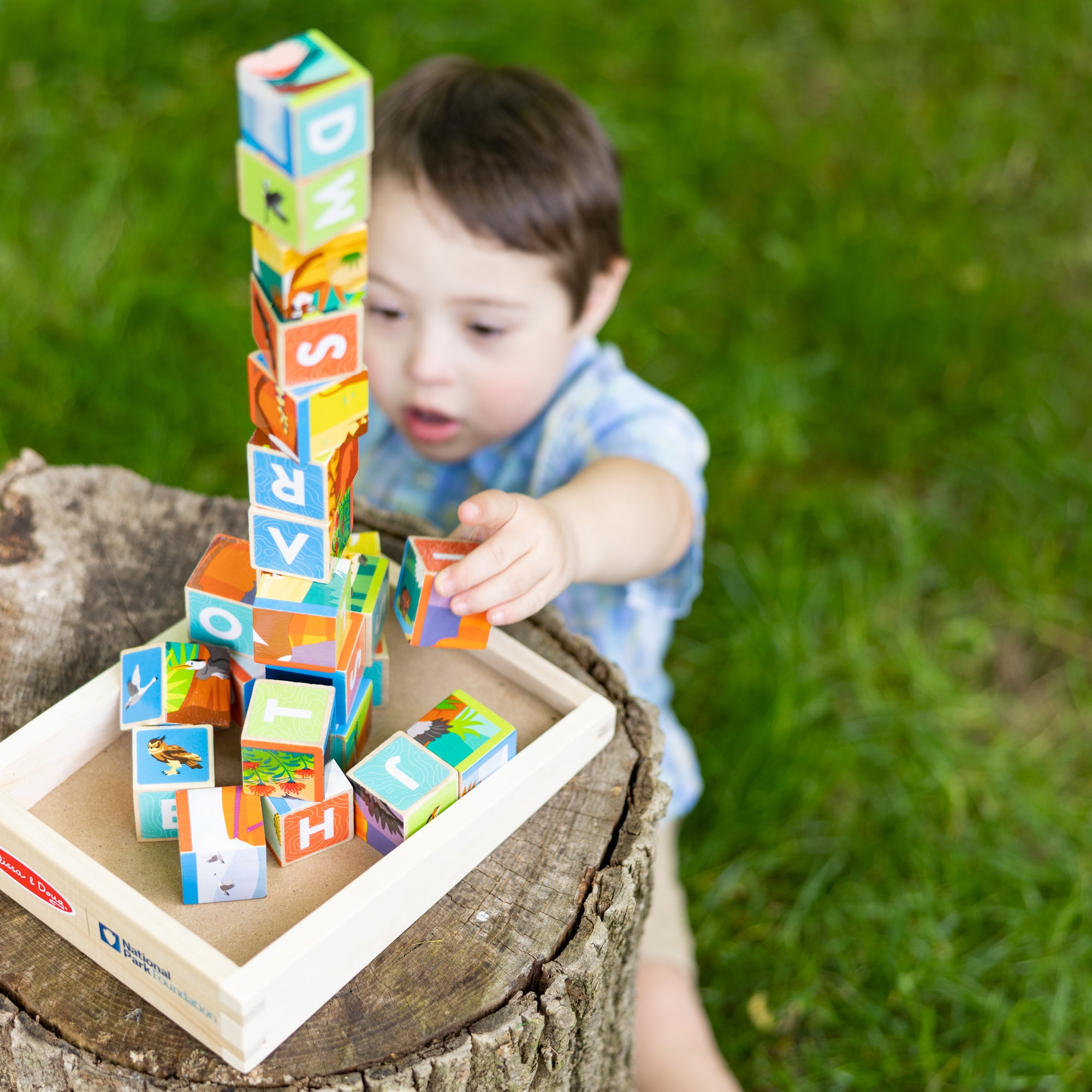 Melissa & Doug National Parks Alphabet & Animals Cube Puzzle ?C 24 Wooden Block Pieces - Image 3
