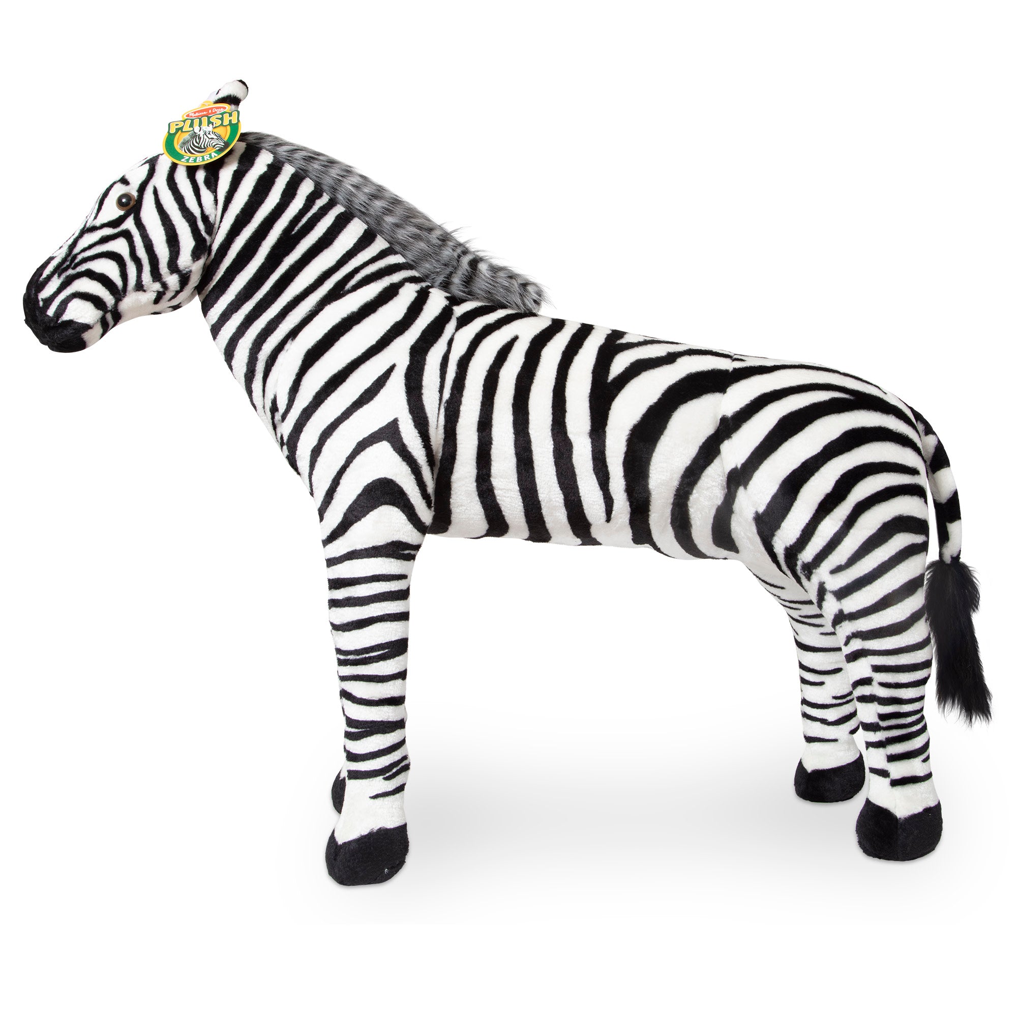 Melissa & Doug Zebra Lifelike Plush Stuffed Animal