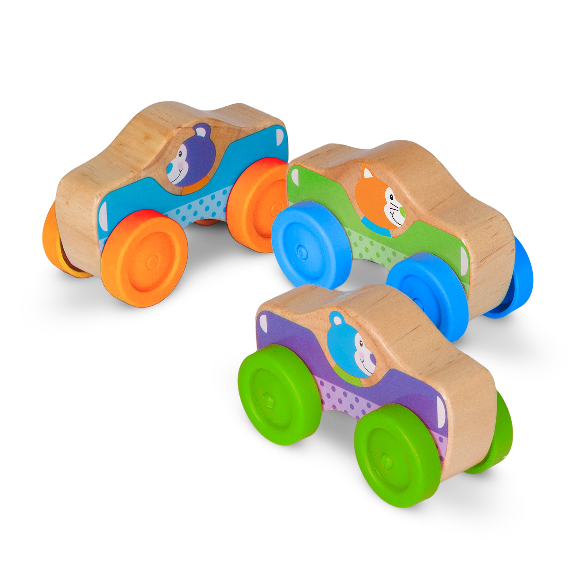 Melissa & Doug Wooden Animal Stacking Cars - Image 4