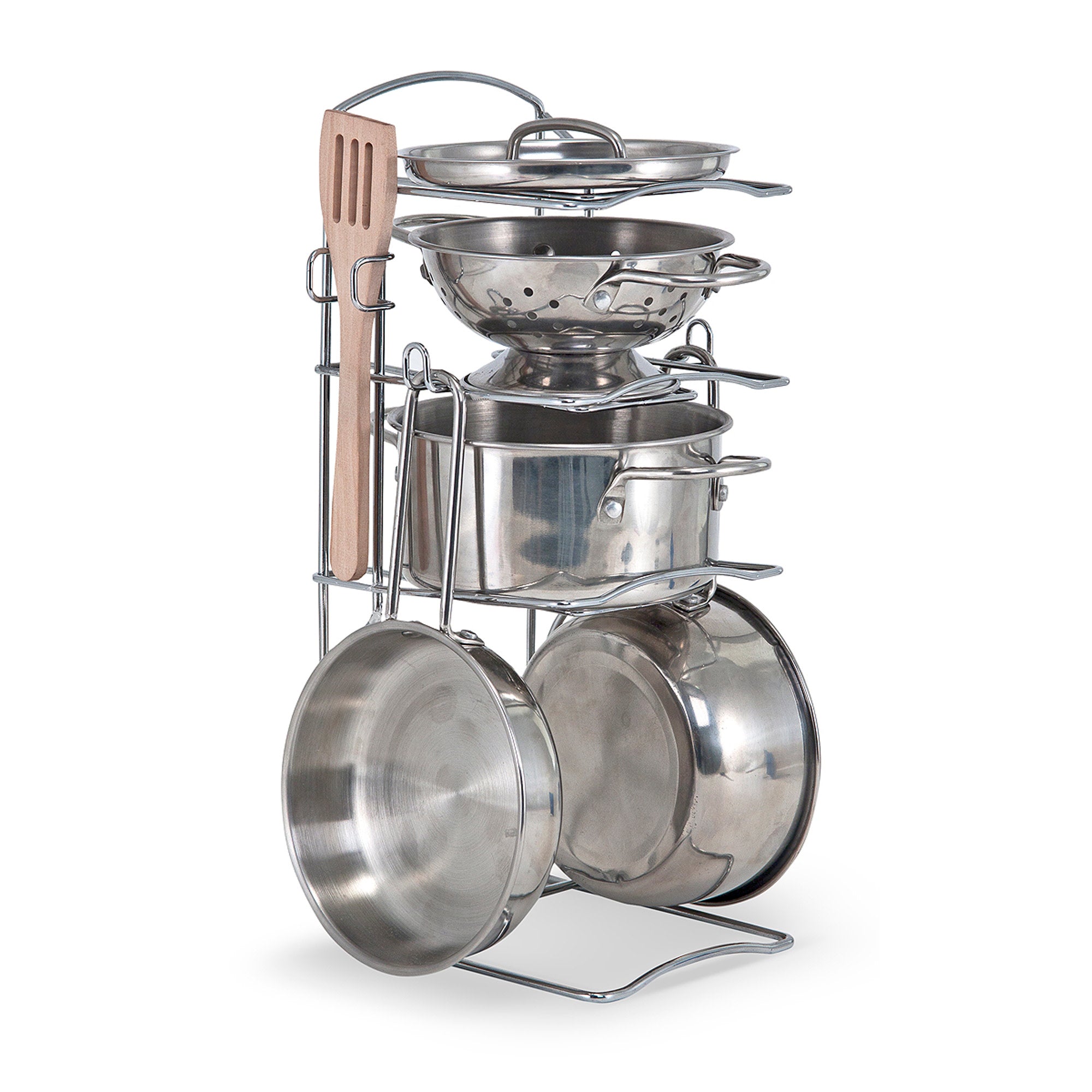 Melissa & Doug Stainless Steel Pots & Pans Play Set - Image 4