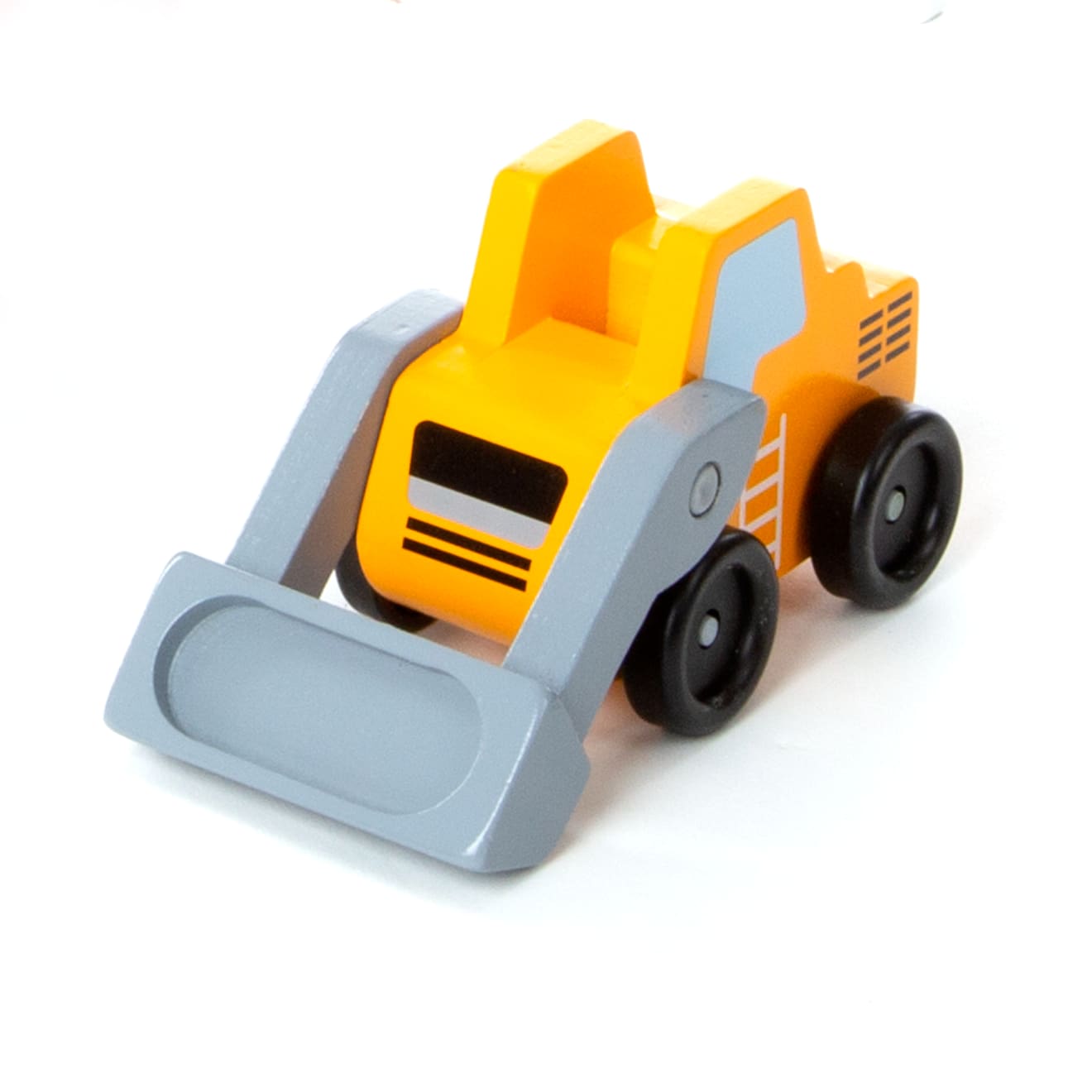 Melissa & Doug Classic Wooden Toy Construction Vehicle Set - Image 6
