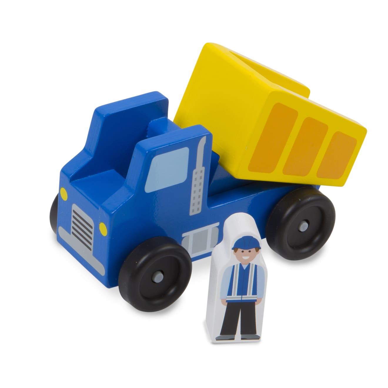 Melissa & Doug Classic Wooden Toy Construction Vehicle Set - Image 5