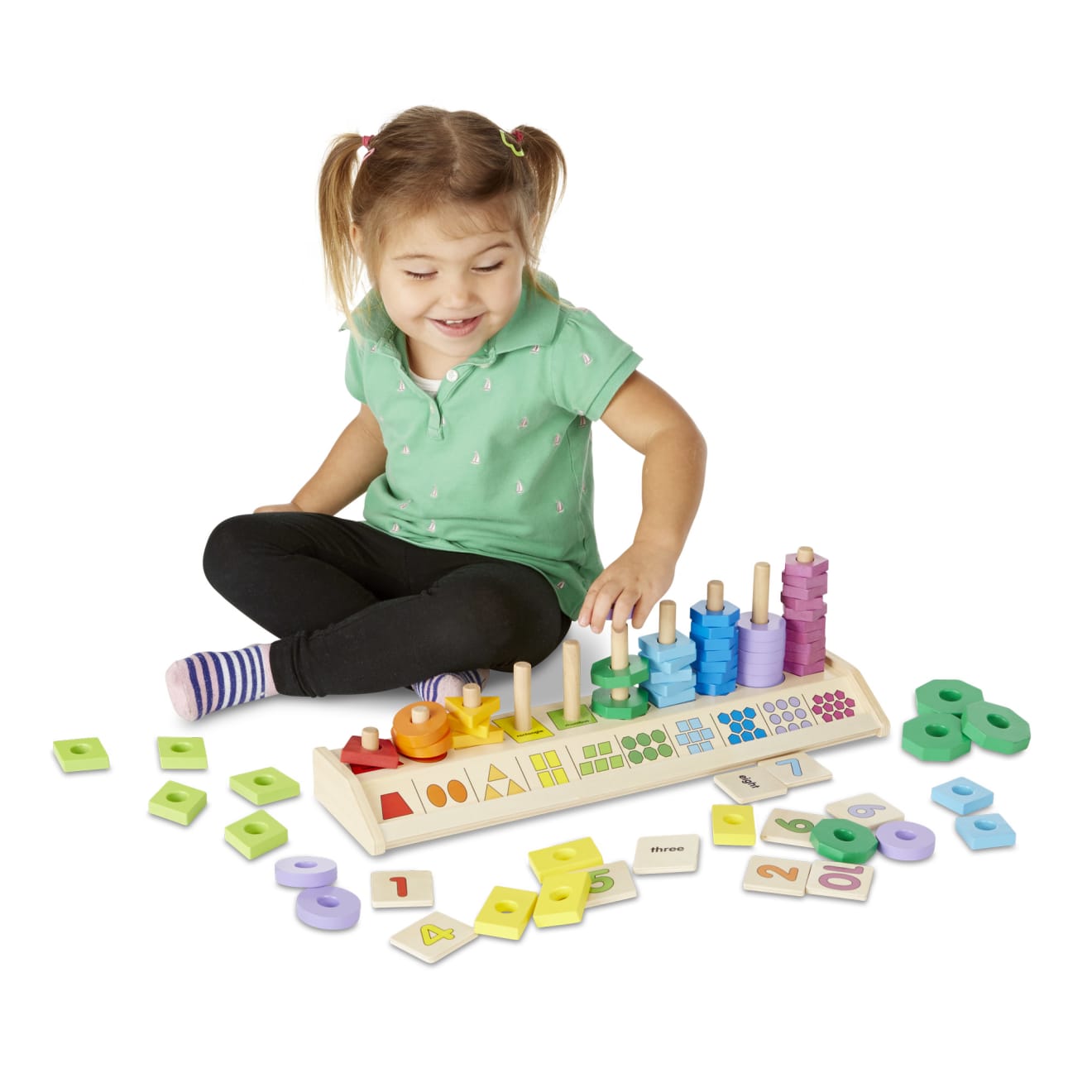 Melissa & Doug Counting Shape Stacker - Image 8