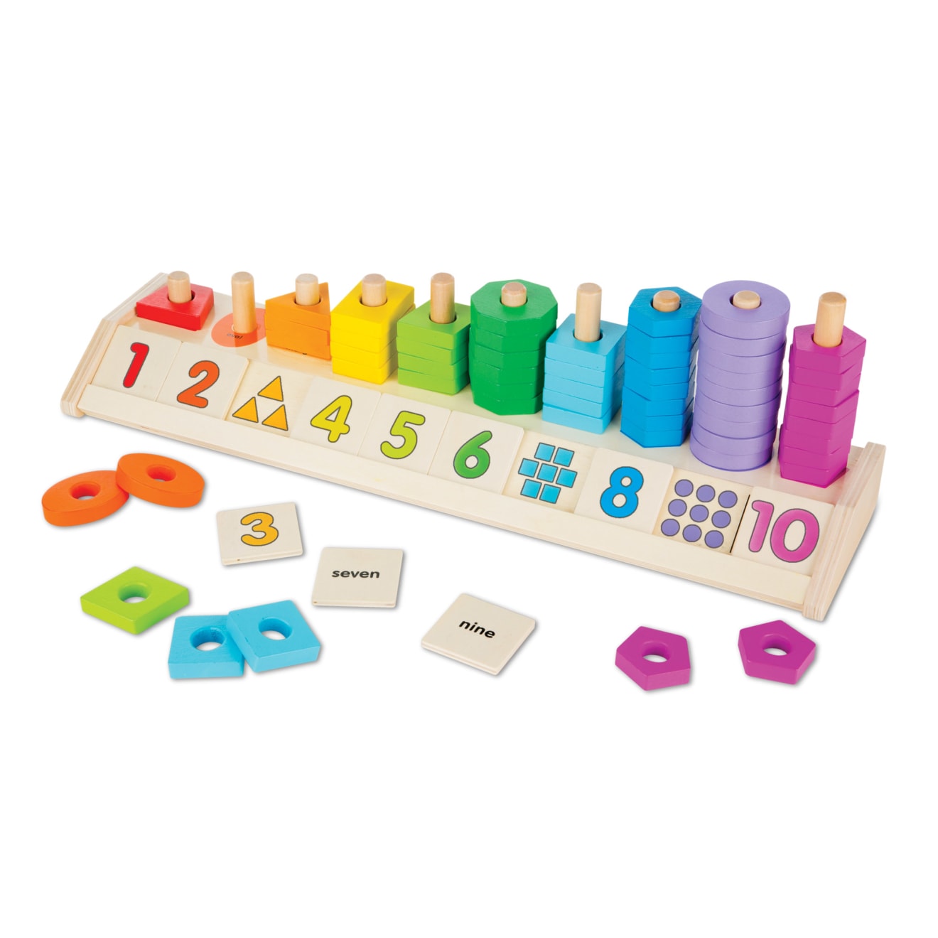 Melissa & Doug Counting Shape Stacker - Image 4