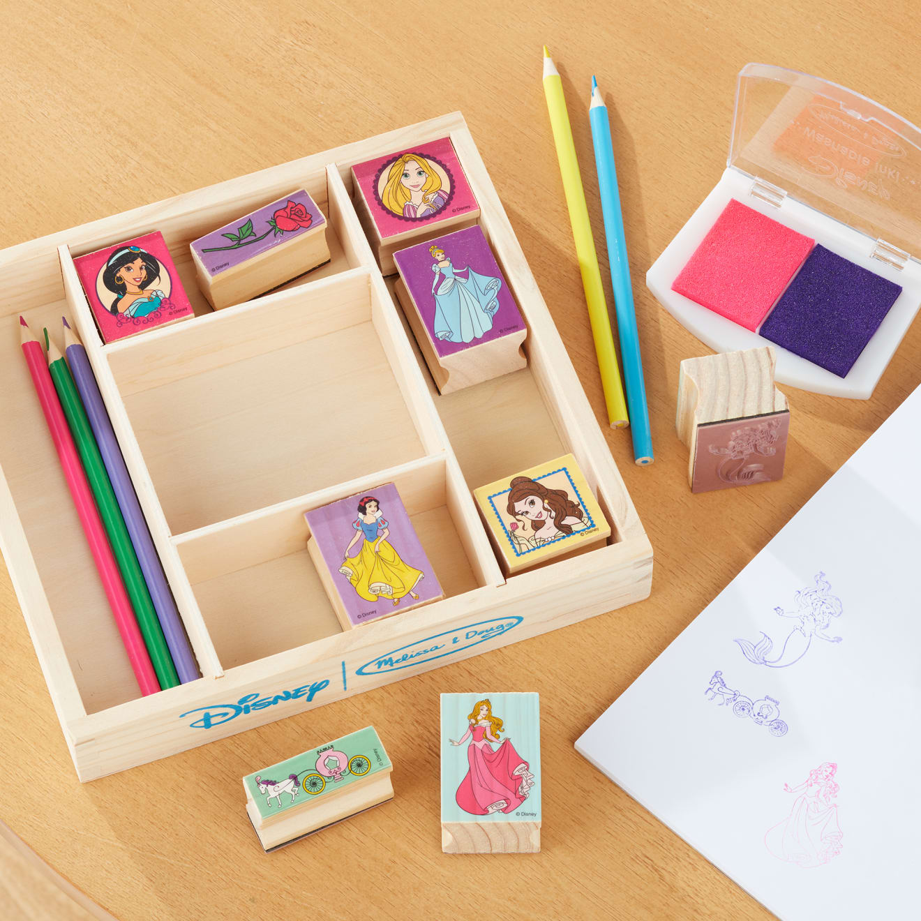 Melissa & Doug Disney Princess Wooden Stamp Set - Image 9
