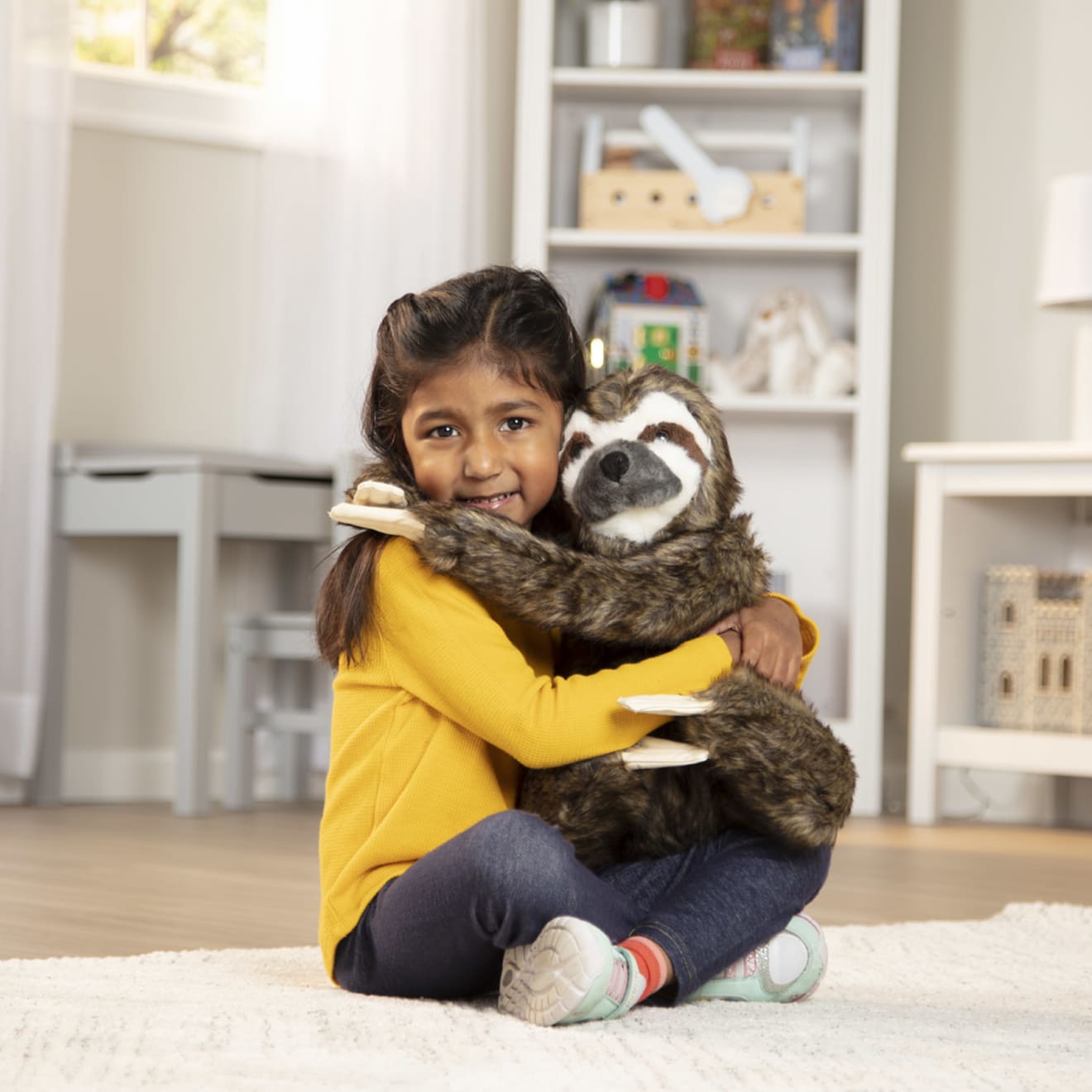 Melissa & Doug Lifelike Plush Sloth - Image 4