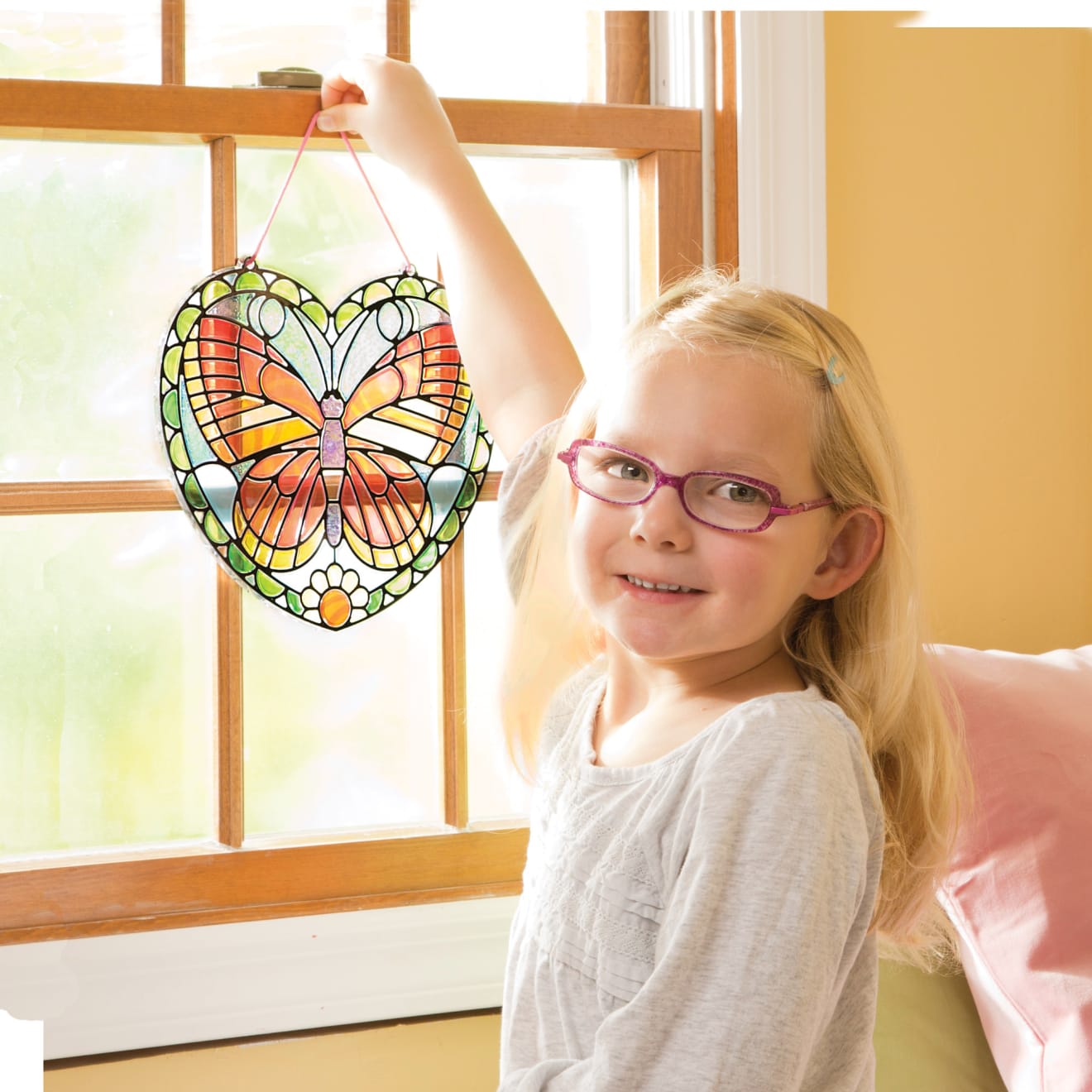 Melissa & Doug Stained Glass Made Easy - Butterfly - Image 2