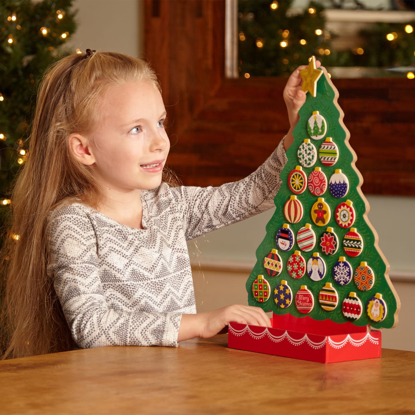 Melissa & Doug Countdown to Christmas Wooden Religious Advent Calendar - Image 9