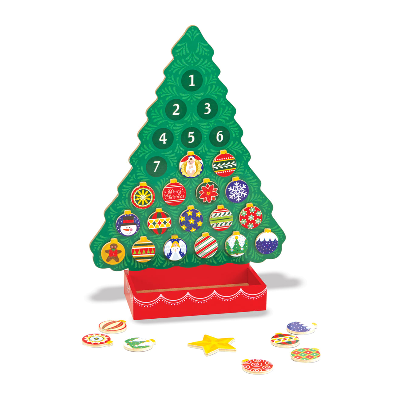 Melissa & Doug Countdown to Christmas Wooden Religious Advent Calendar