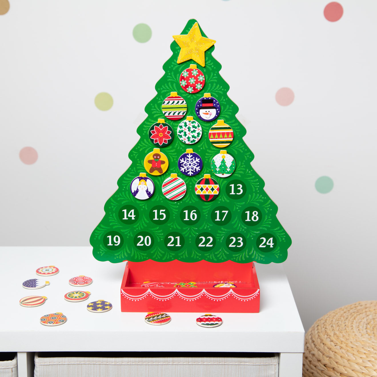 Melissa & Doug Countdown to Christmas Wooden Religious Advent Calendar - Image 10