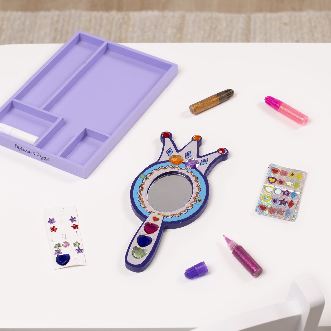 Melissa & Doug Decorate-Your-Own Wooden Princess Mirror - Image 9