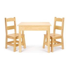 Melissa & Doug Wooden Table & Chairs - Natural
