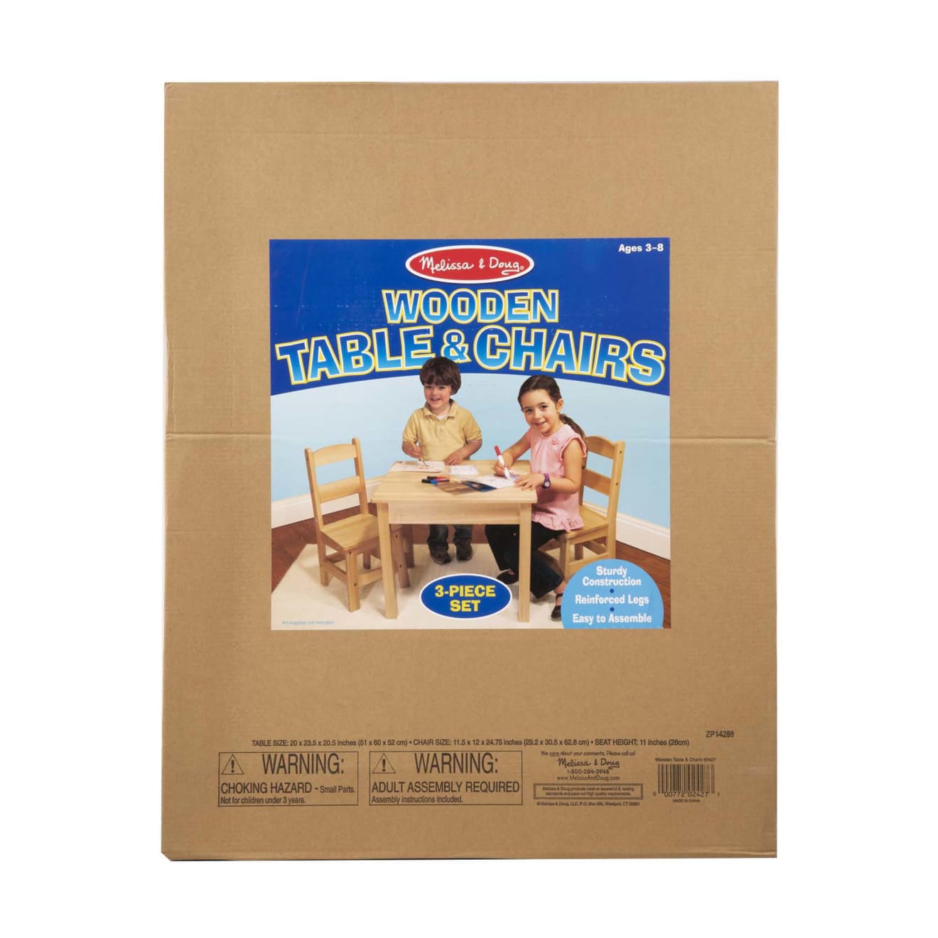 Melissa & Doug Wooden Table & Chairs - Natural - Image 3