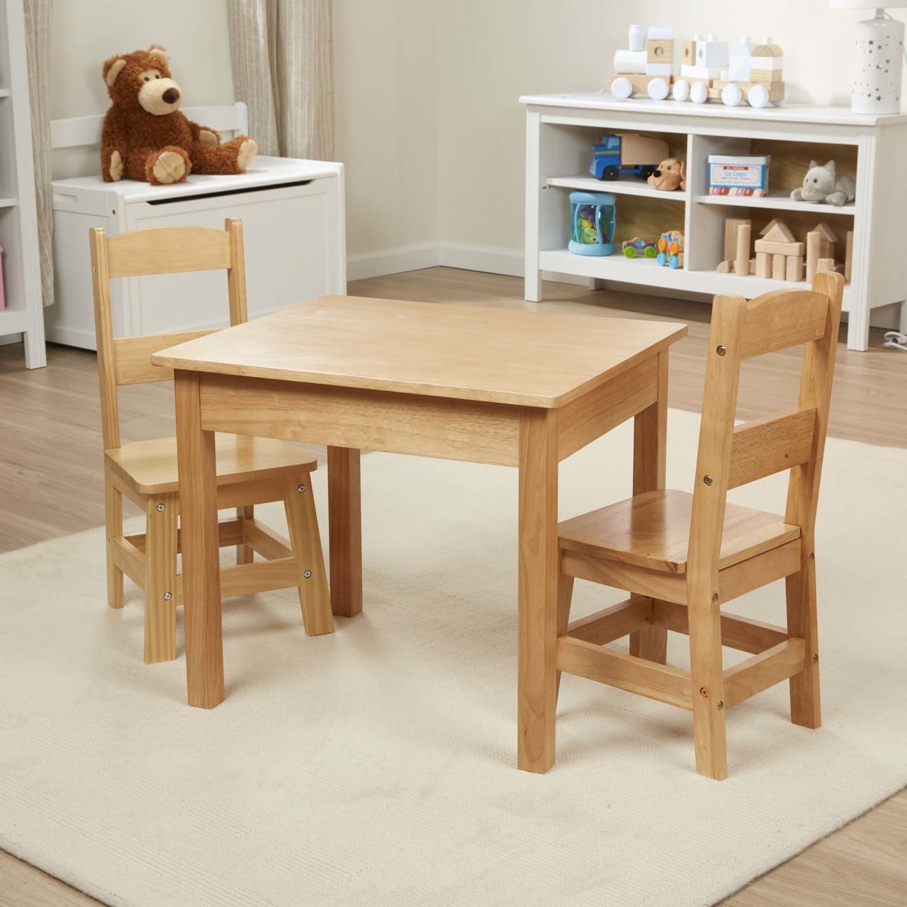 Melissa & Doug Wooden Table & Chairs - Natural - Image 8