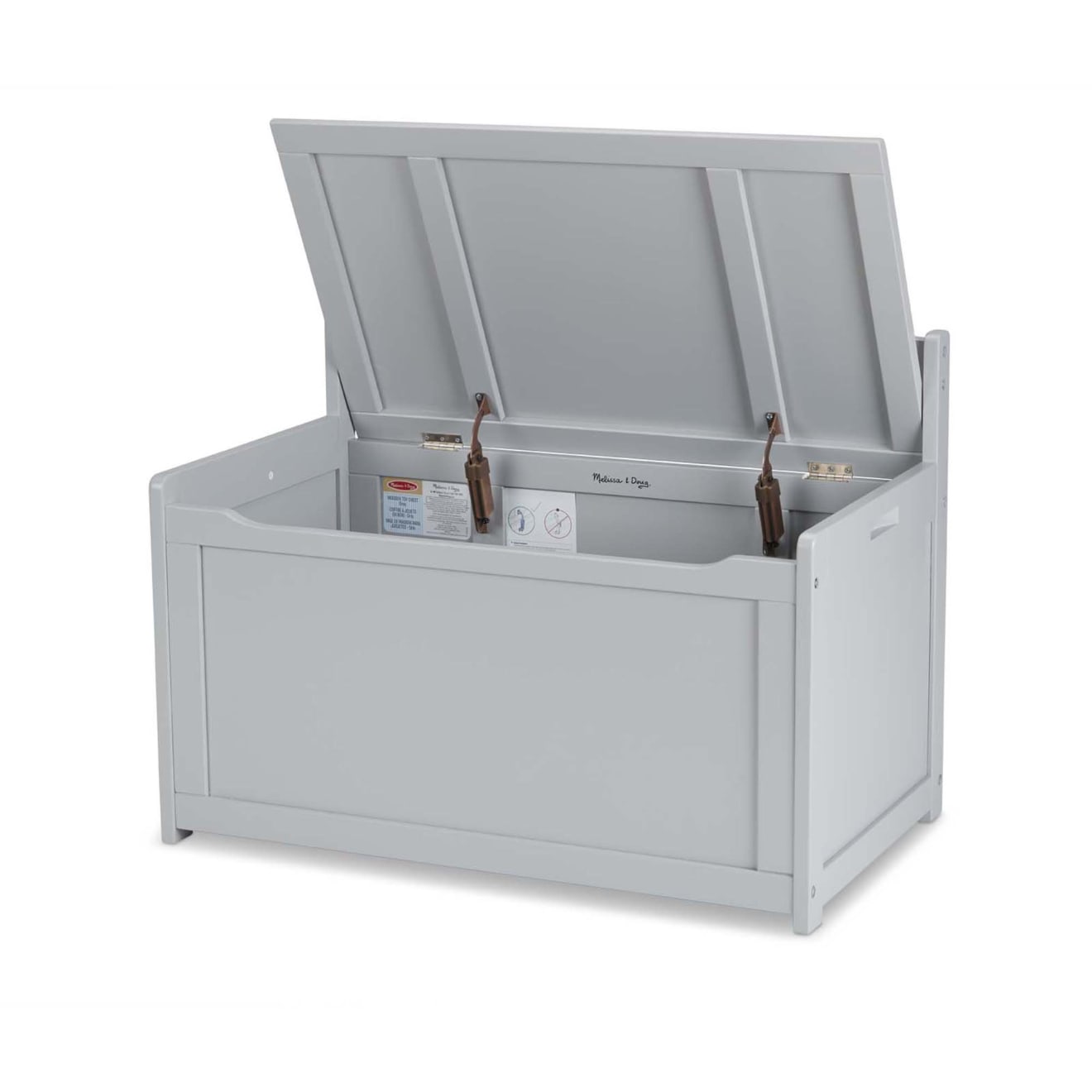 Melissa & Doug Wooden Toy Chest (Gray) - Image 9