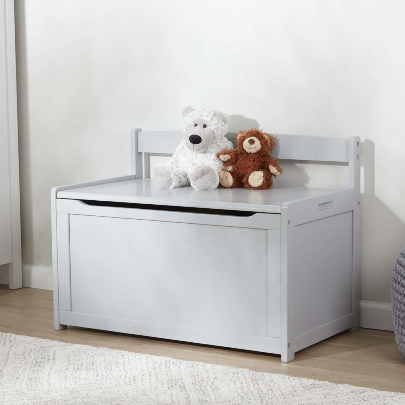 Melissa & Doug Wooden Toy Chest (Gray) - Image 7
