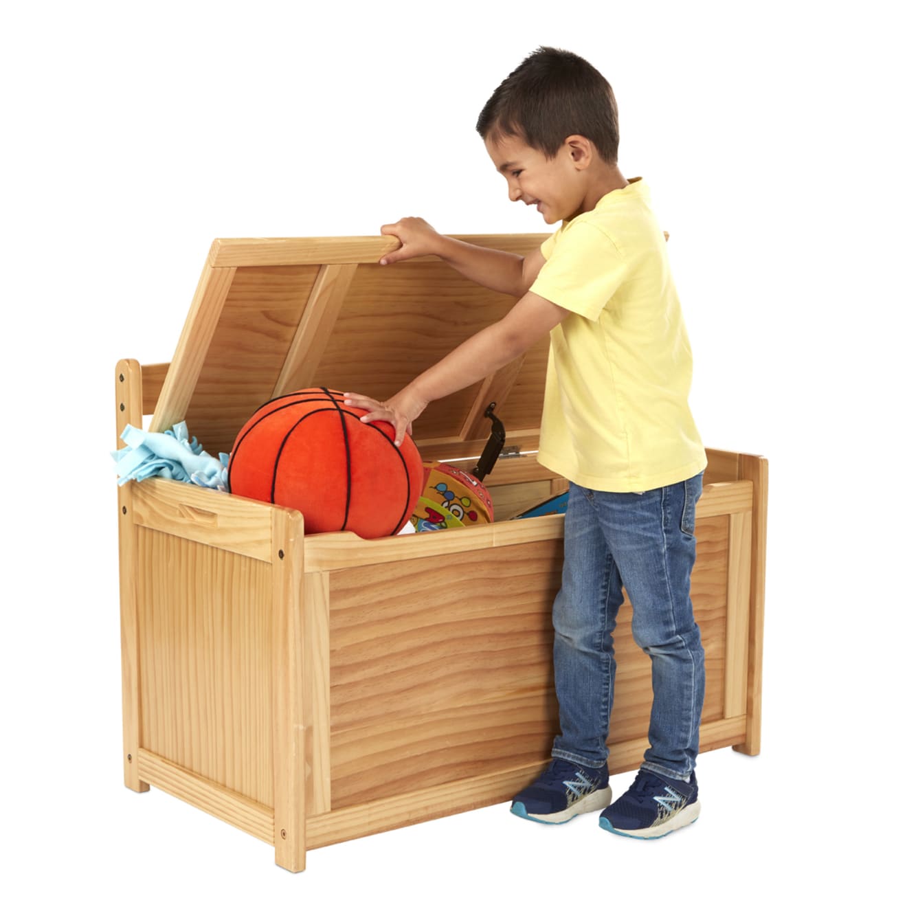 Melissa & Doug Wooden Toy Chest (Honey) - Image 8
