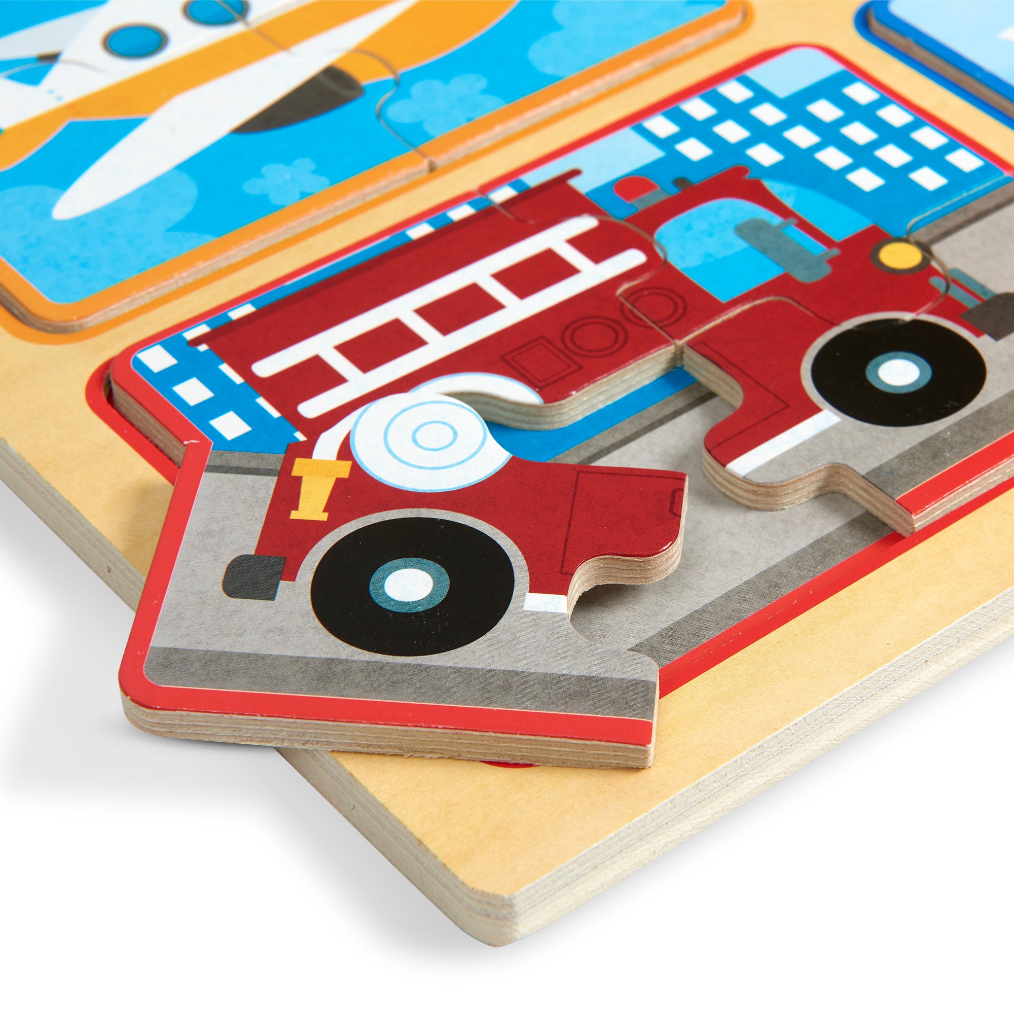 Melissa & Doug Natural Play Wooden Puzzle: Ready, Set, Go - Image 9
