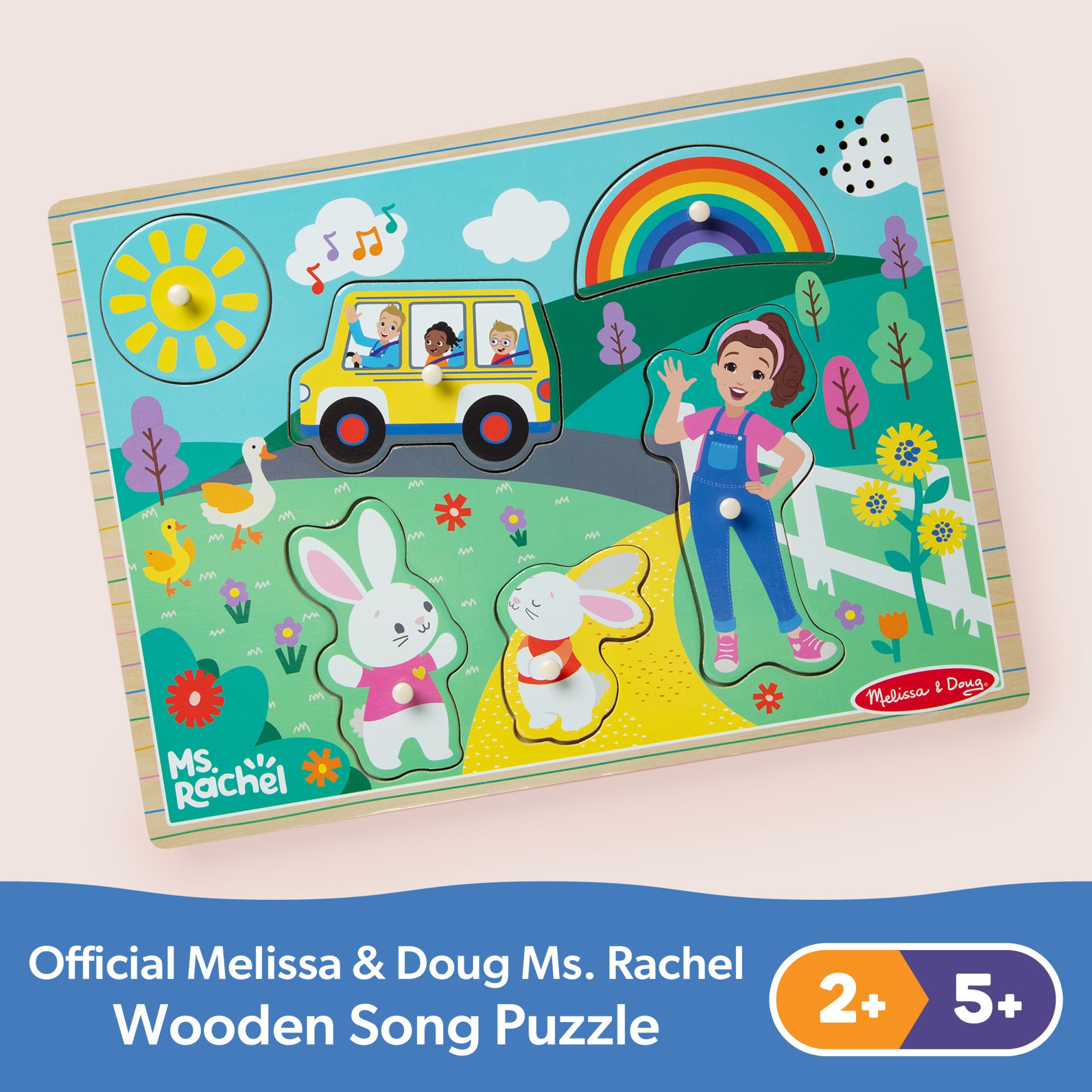 Melissa & Doug Ms. Rachel? Wooden Song Puzzle ?C 6 Pieces - Image 9